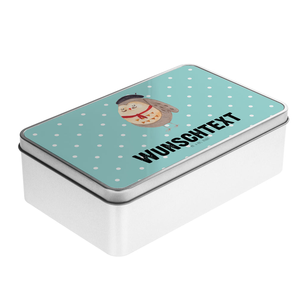 Personalisierte Metalldose Eule Französisch Personalisierte Metalldose, Dose mit Namen, Namensdose, Kiste mit Namen, Namenskiste, Eule, Eulen, Eule Deko, Owl, hibou, La vie est belle, das Leben ist schön, Spruch schön, Spruch Französisch, Frankreich