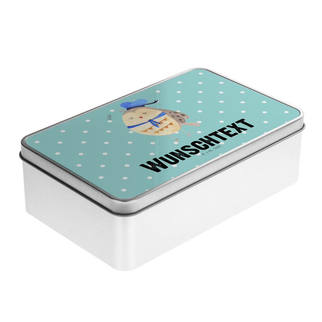 Personalisierte Metalldose Eule Matrosen Personalisierte Metalldose, Dose mit Namen, Namensdose, Kiste mit Namen, Namenskiste, Eule, Eule Spruch, Eule Deko, Owl, Wortspiel lustig, Matrose, Freundin, Ehe, Seefahrer, Heimathafen, Hochzeitstag Geschenk