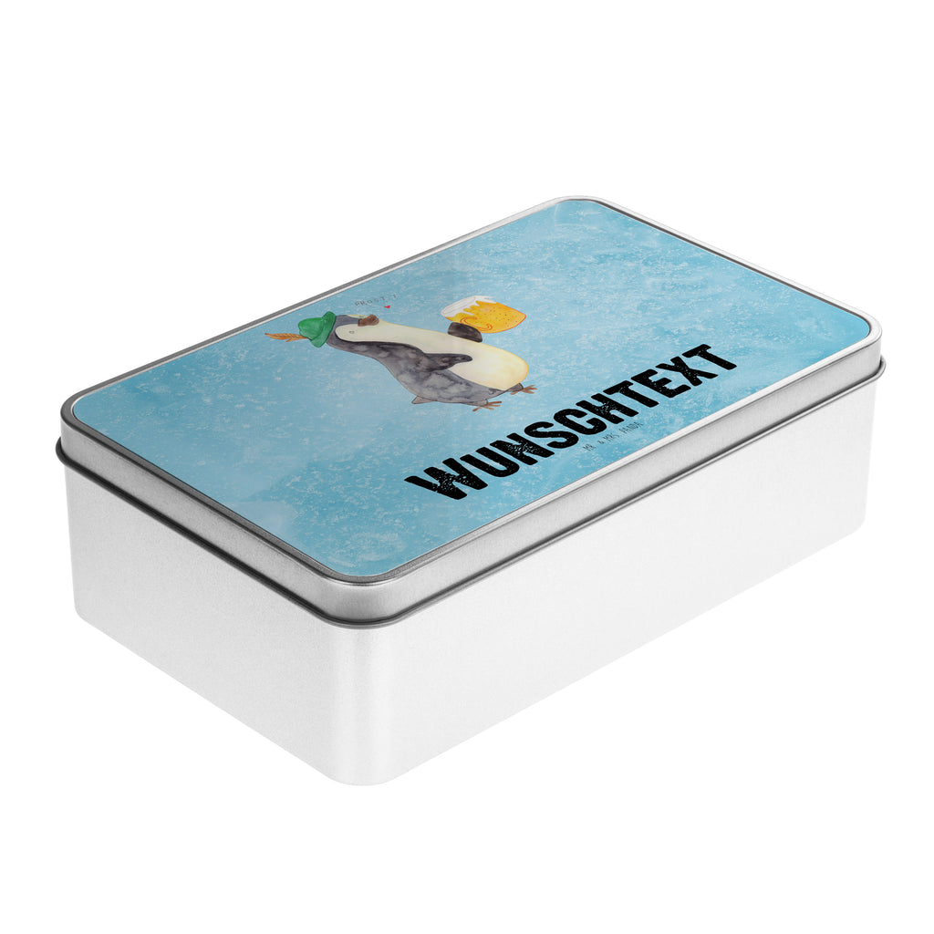 Personalisierte Metalldose Pinguin Bier Personalisierte Metalldose, Dose mit Namen, Namensdose, Kiste mit Namen, Namenskiste, Pinguin, Pinguine, Bier, Oktoberfest