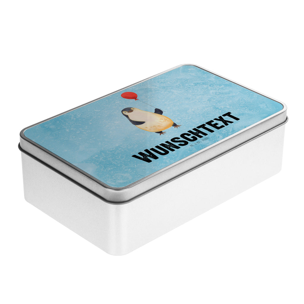 Personalisierte Metalldose Pinguin Luftballon Personalisierte Metalldose, Dose mit Namen, Namensdose, Kiste mit Namen, Namenskiste, Pinguin, Pinguine, Luftballon, Tagträume, Lebenslust, Geschenk Freundin, Geschenkidee, beste Freundin, Motivation, Neustart, neues Leben, Liebe, Glück