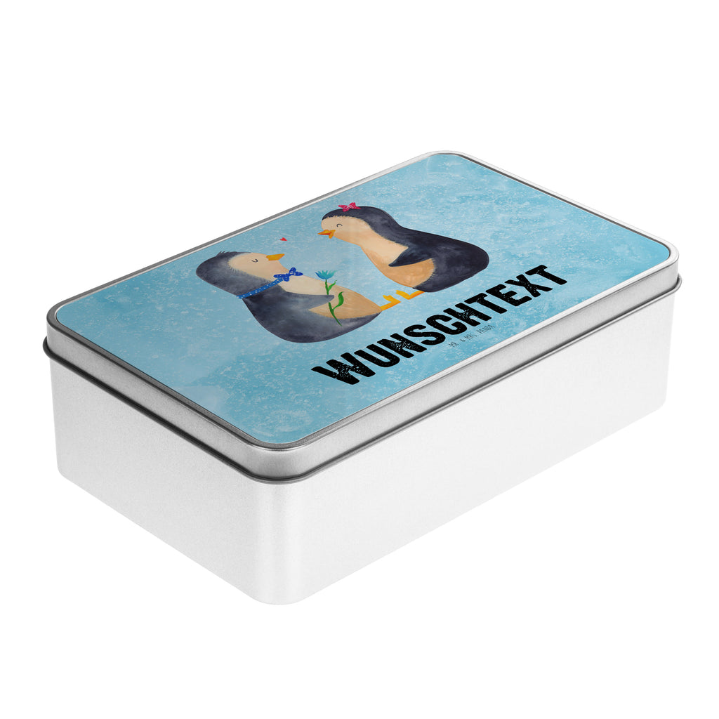 Personalisierte Metalldose Pinguin Pärchen Personalisierte Metalldose, Dose mit Namen, Namensdose, Kiste mit Namen, Namenskiste, Pinguin, Pinguine, Liebe, Liebespaar, Liebesbeweis, Liebesgeschenk, Verlobung, Jahrestag, Hochzeitstag, Hochzeit, Hochzeitsgeschenk, große Liebe, Traumpaar