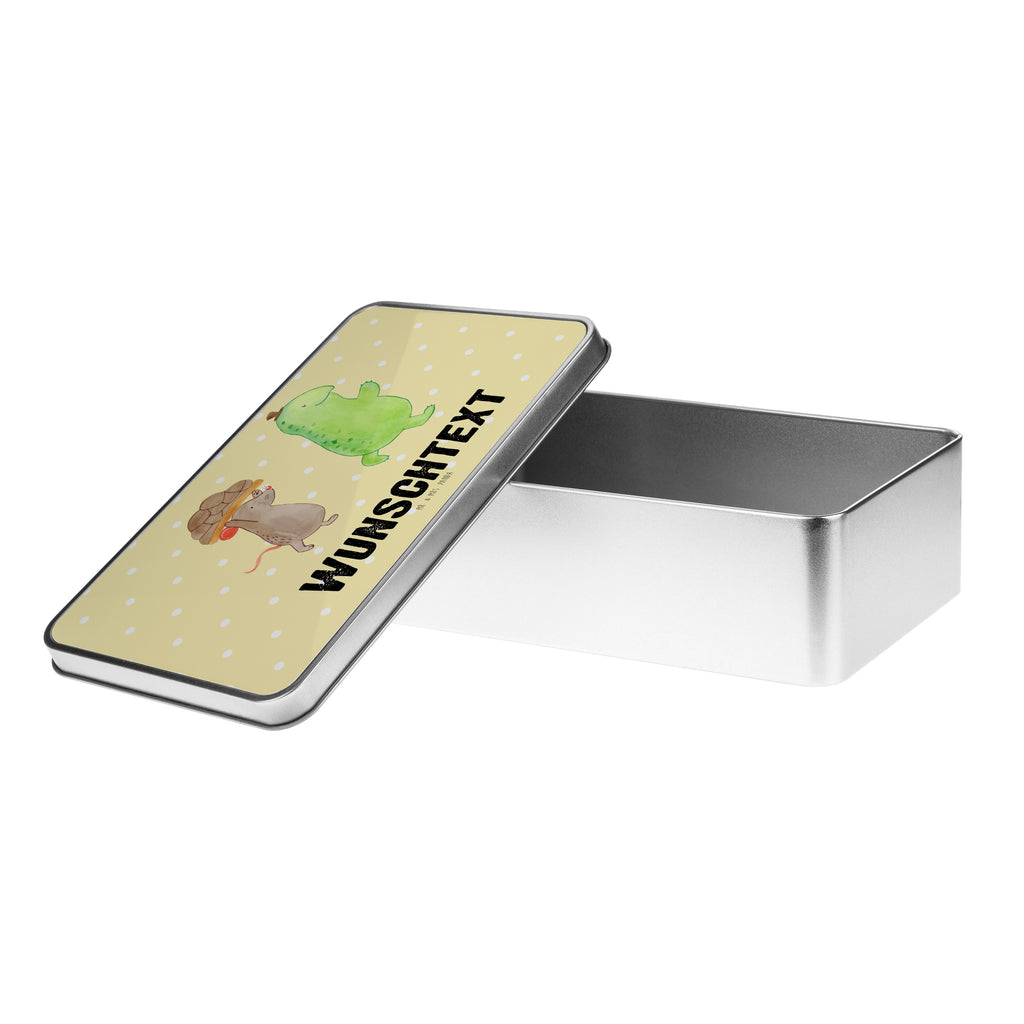 Personalisierte Metalldose Schildkröte & Maus Personalisierte Metalldose, Dose mit Namen, Namensdose, Kiste mit Namen, Namenskiste, Schildkröte, Maus, Freunde, Freundinnen, beste Freunde, beste Freundinnen
