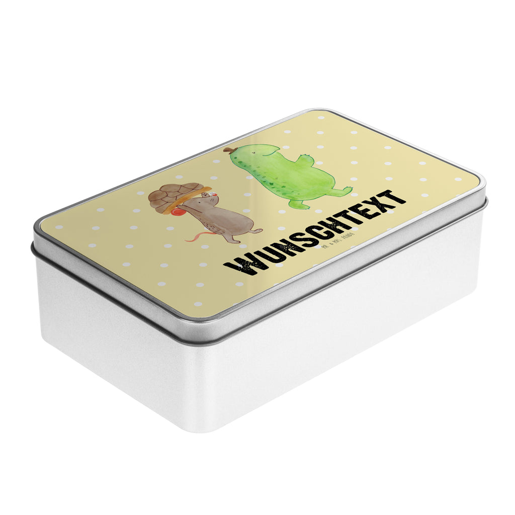 Personalisierte Metalldose Schildkröte & Maus Personalisierte Metalldose, Dose mit Namen, Namensdose, Kiste mit Namen, Namenskiste, Schildkröte, Maus, Freunde, Freundinnen, beste Freunde, beste Freundinnen