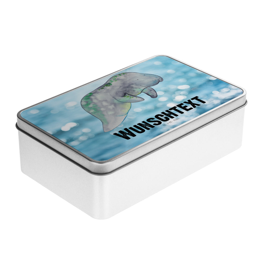 Personalisierte Metalldose Seekuh chillt Personalisierte Metalldose, Dose mit Namen, Namensdose, Kiste mit Namen, Namenskiste, Meerestiere, Meer, Urlaub, Seekuh, Seekühe, Diät, Abnehmen, Zucker, Diätwahn, Essen, Süßigkeiten