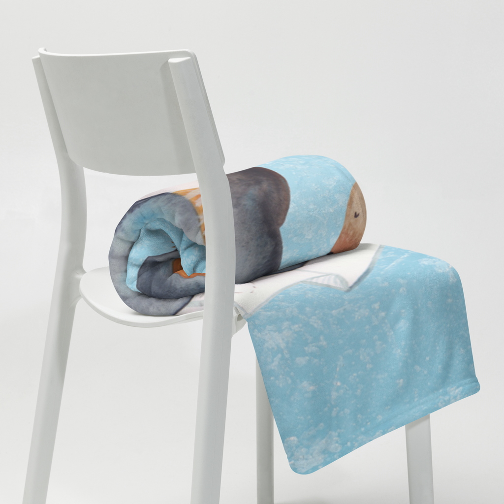 Kuscheldecke Pinguin & Maus Wanderer Pinguin, Pinguine, Abenteurer, Abenteuer, Roadtrip, Ausflug, Wanderlust, wandern  Decke, Wohndecke, Tagesdecke, Wolldecke, Sofadecke  Pinguin