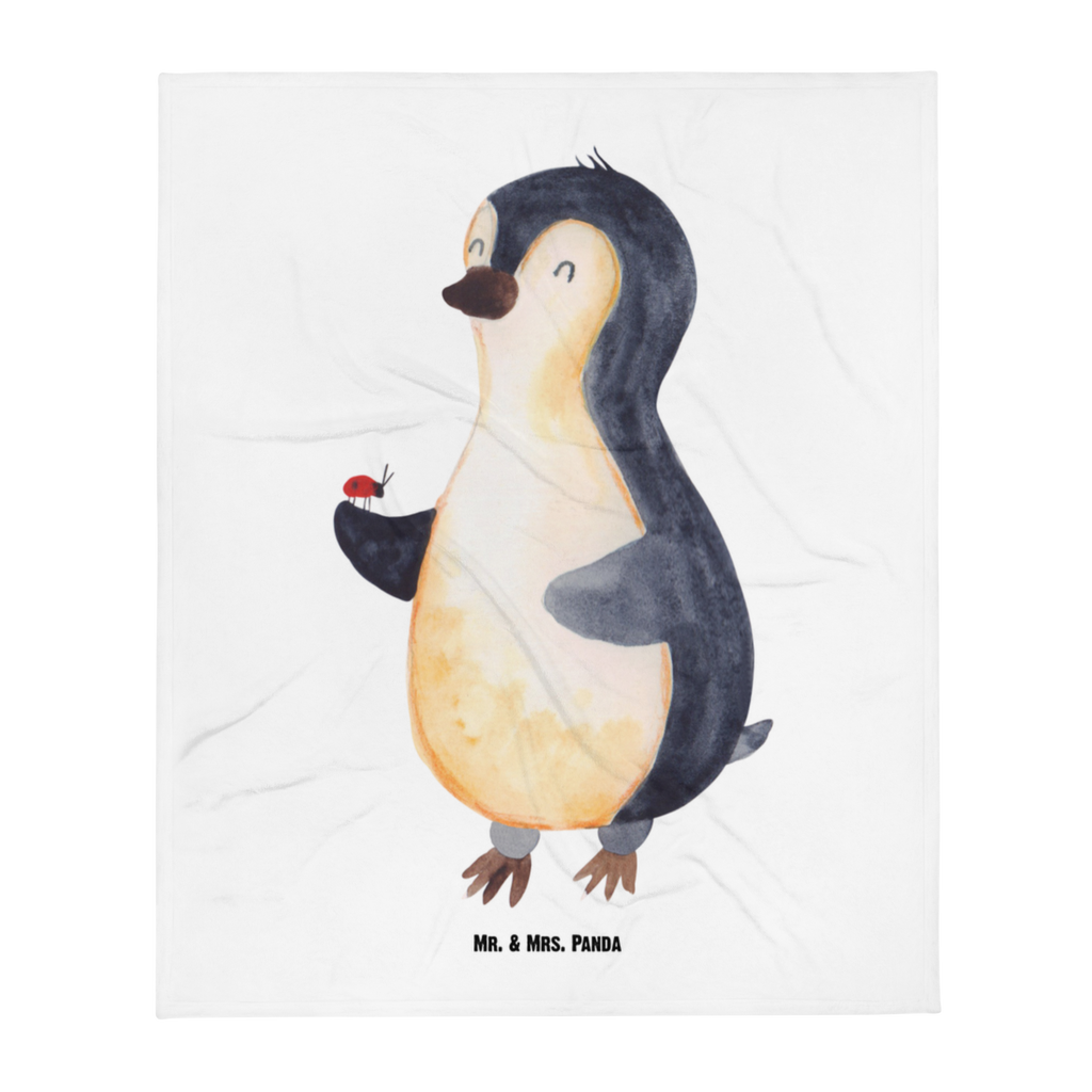 Kuscheldecke Pinguin Marienkäfer Pinguin, Pinguine, Marienkäfer, Liebe, Wunder, Glück, Freude, Lebensfreude  Decke, Wohndecke, Tagesdecke, Wolldecke, Sofadecke  Pinguin