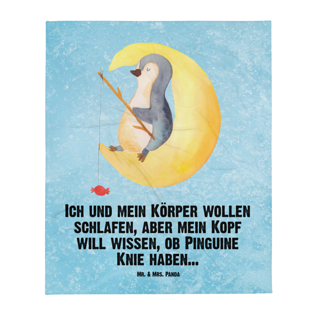 Kuscheldecke Pinguin Mond Pinguin, Pinguine, Spruch, schlafen, Nachtruhe, Einschlafen, Schlafzimmer, Schlafstörungen, Gästezimmer,	  Decke, Wohndecke, Tagesdecke, Wolldecke, Sofadecke  Pinguin