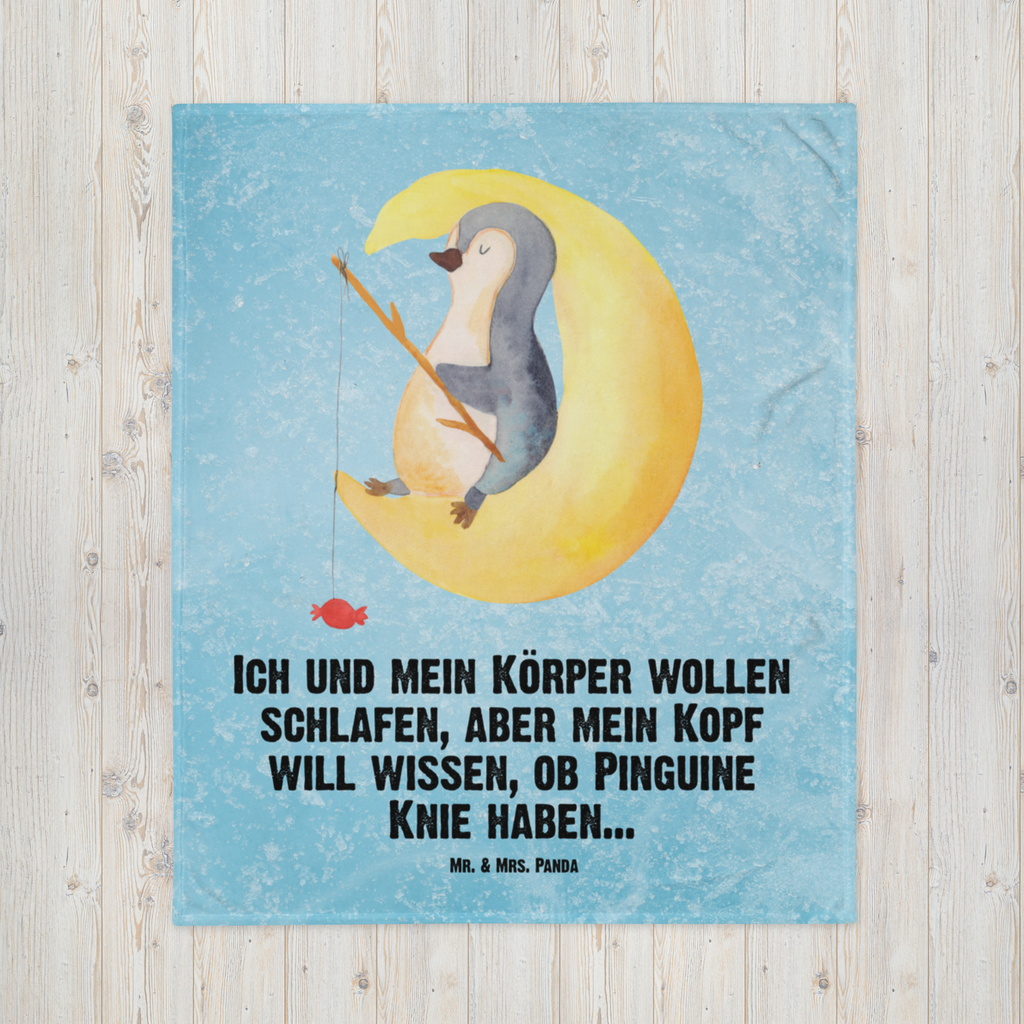 Kuscheldecke Pinguin Mond Pinguin, Pinguine, Spruch, schlafen, Nachtruhe, Einschlafen, Schlafzimmer, Schlafstörungen, Gästezimmer,	  Decke, Wohndecke, Tagesdecke, Wolldecke, Sofadecke  Pinguin
