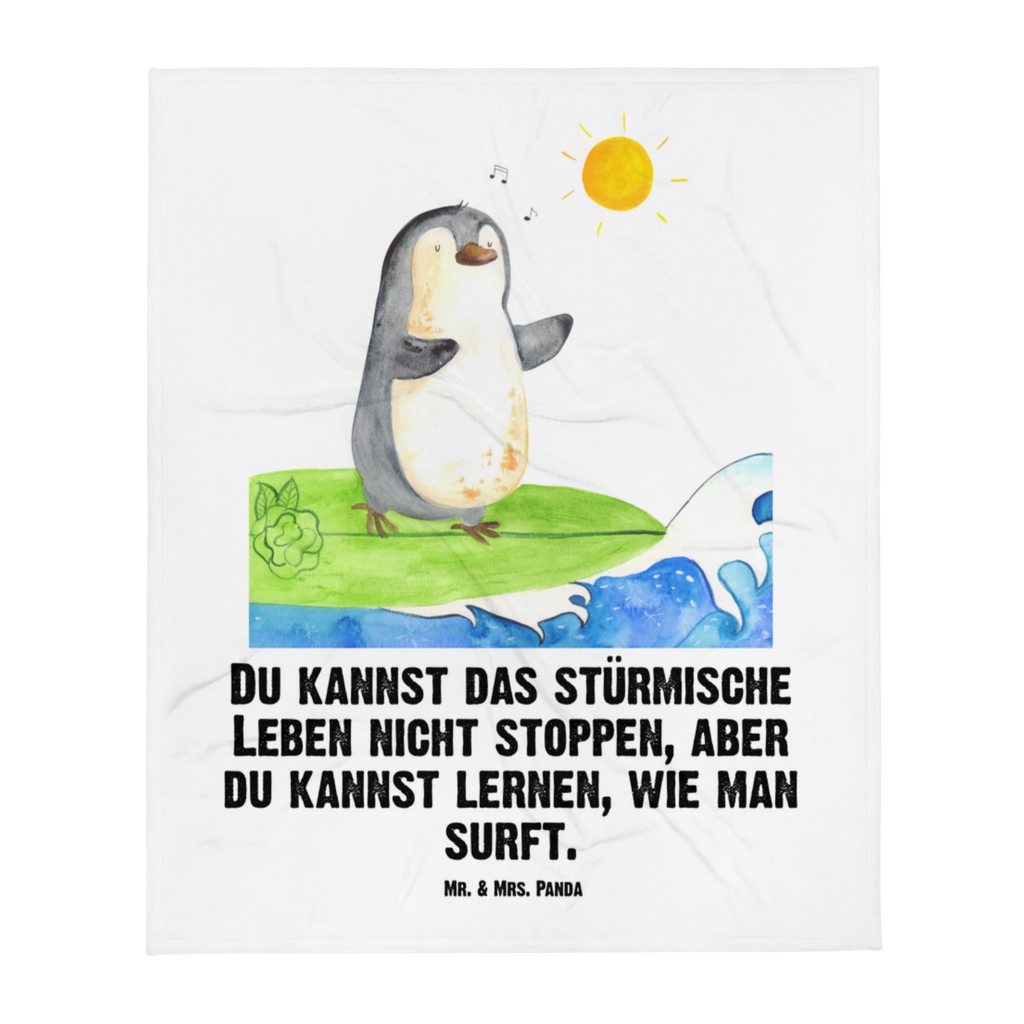 Kuscheldecke Pinguin Surfer Pinguin, Pinguine, surfen, Surfer, Hawaii, Urlaub, Wellen, Wellen reiten, Portugal,   Decke, Wohndecke, Tagesdecke, Wolldecke, Sofadecke  Pinguin