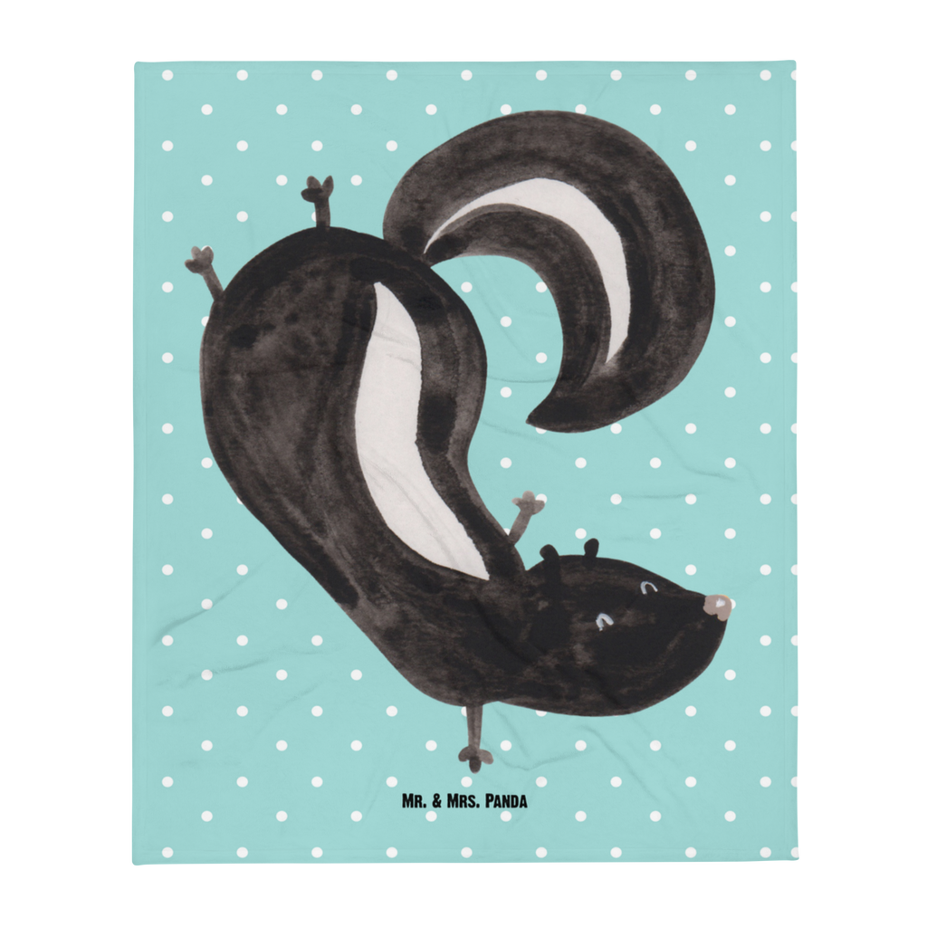 Kuscheldecke Stinktier Handstand Stinktier, Skunk, Wildtier, Raubtier, Stinker, Stinki, Spielplatz, verpielt, Kind,   Decke, Wohndecke, Tagesdecke, Wolldecke, Sofadecke  Stinktier, Skunk