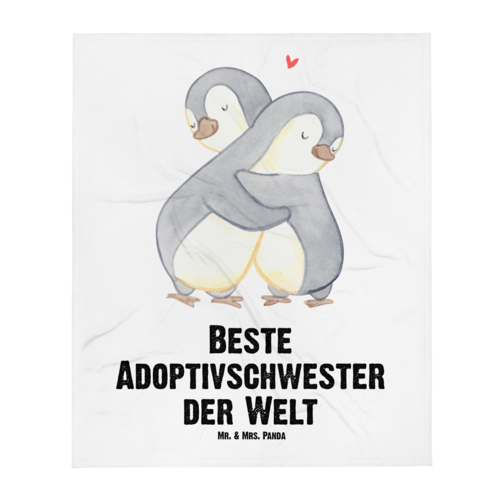 Kuscheldecke Pinguin Beste Adoptivschwester der Welt Adoptivschwester, Adoptiv, adoptiert, Schwester, Geschwister, Schwesterherz, Sister, Geschenk, Familie, Kleinigkeit, Beste, Tochter  Decke, Wohndecke, Tagesdecke, Wolldecke, Sofadecke  für, Dankeschön, Geschenk, Schenken, Geburtstag, Geburtstagsgeschenk, Geschenkidee, Danke, Bedanken, Mitbringsel, Freude machen, Geschenktipp