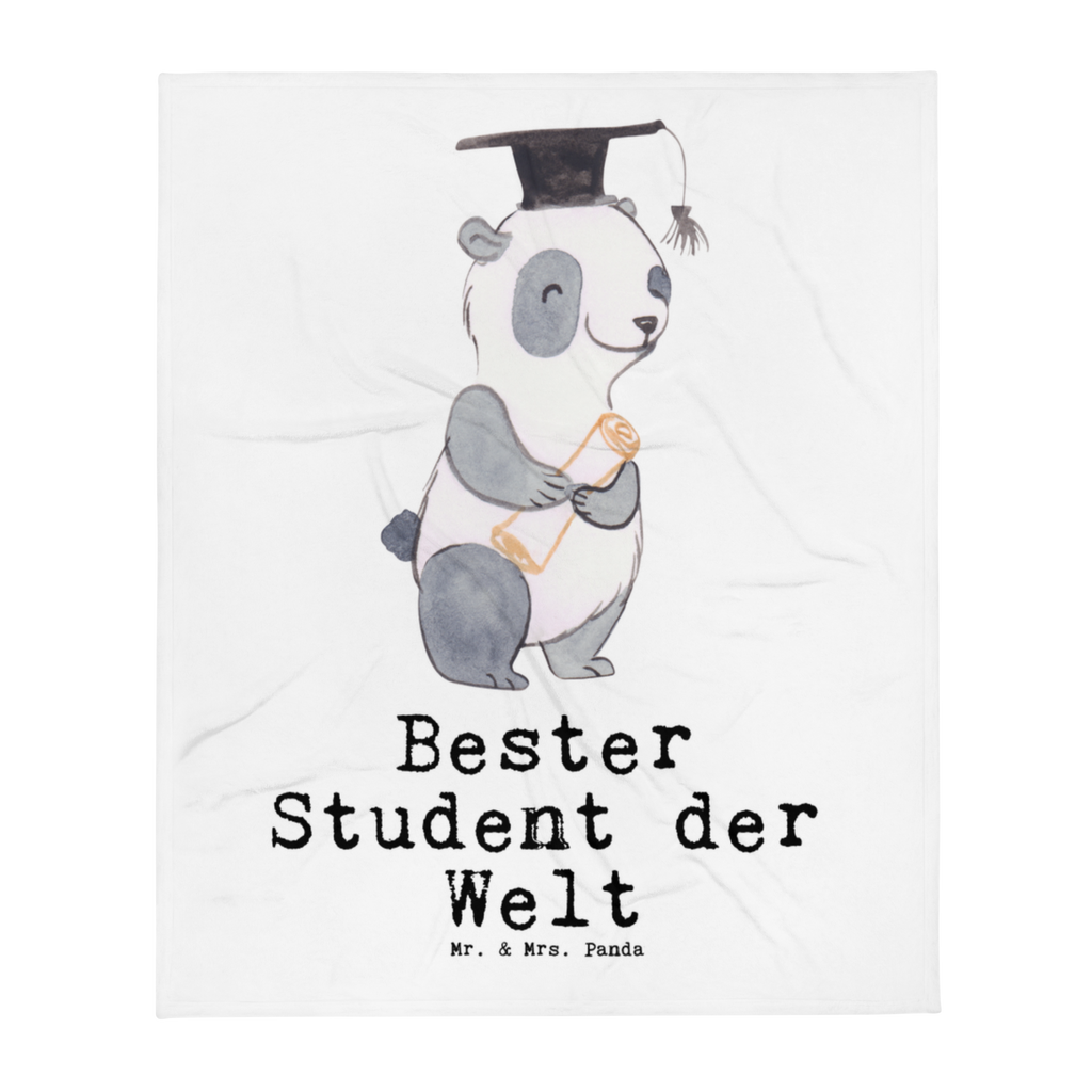 Kuscheldecke Panda Bester Student der Welt Student, Studium, Sohn, Spaß, Musterschüler, lustig, Studienabschluss, witzig, Universität, Abschluss, Alumni, Uni, Studenten, Hochschule   Decke, Wohndecke, Tagesdecke, Wolldecke, Sofadecke  für, Dankeschön, Geschenk, Schenken, Geburtstag, Geburtstagsgeschenk, Geschenkidee, Danke, Bedanken, Mitbringsel, Freude machen, Geschenktipp