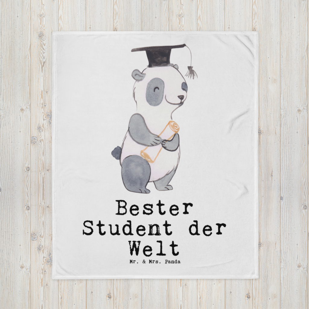 Kuscheldecke Panda Bester Student der Welt Student, Studium, Sohn, Spaß, Musterschüler, lustig, Studienabschluss, witzig, Universität, Abschluss, Alumni, Uni, Studenten, Hochschule   Decke, Wohndecke, Tagesdecke, Wolldecke, Sofadecke  für, Dankeschön, Geschenk, Schenken, Geburtstag, Geburtstagsgeschenk, Geschenkidee, Danke, Bedanken, Mitbringsel, Freude machen, Geschenktipp