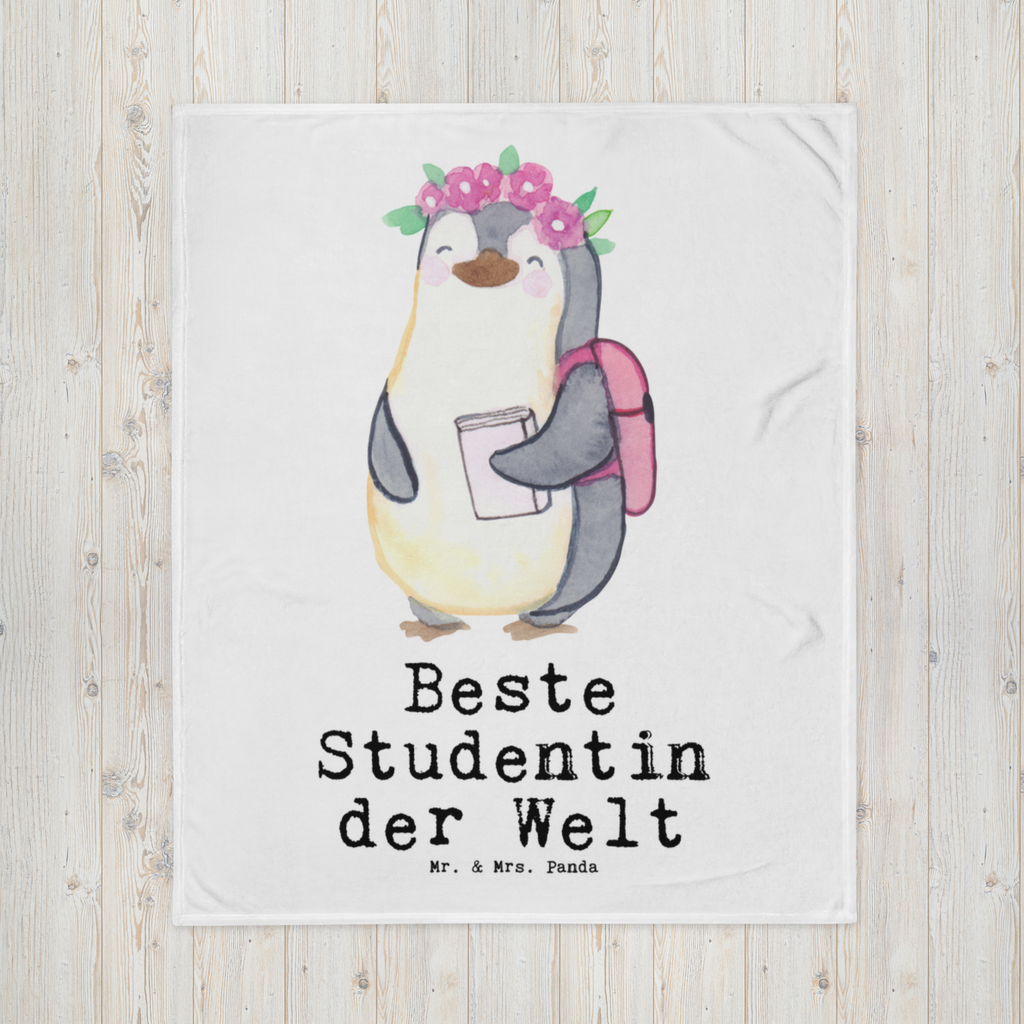 Kuscheldecke Pinguin Beste Studentin der Welt Studentin, Studium, Tochter, Spaß, Musterschülerin, lustig, Studienabschluss, witzig, Universität, Abschluss, Alumni, Uni, Studenten, Hochschule   Decke, Wohndecke, Tagesdecke, Wolldecke, Sofadecke  für, Dankeschön, Geschenk, Schenken, Geburtstag, Geburtstagsgeschenk, Geschenkidee, Danke, Bedanken, Mitbringsel, Freude machen, Geschenktipp