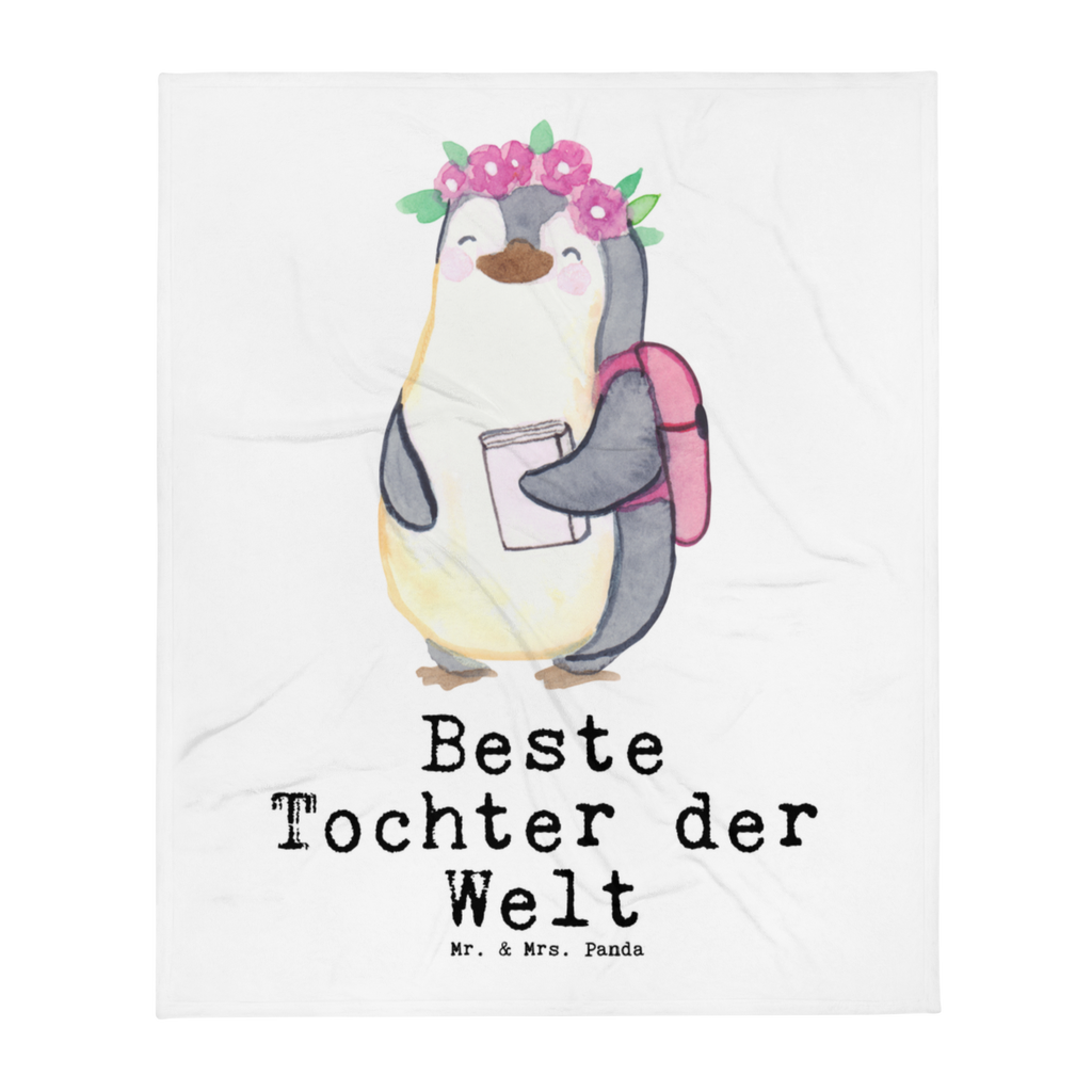 Kuscheldecke Pinguin Beste Tochter der Welt Tochter, Töchter, Töchterchen, Geburt, Kleine, Mutter, Vater, Kind, Kinder, Familie, Belohnung, Dankeschön,  Decke, Wohndecke, Tagesdecke, Wolldecke, Sofadecke  für, Dankeschön, Geschenk, Schenken, Geburtstag, Geburtstagsgeschenk, Geschenkidee, Danke, Bedanken, Mitbringsel, Freude machen, Geschenktipp