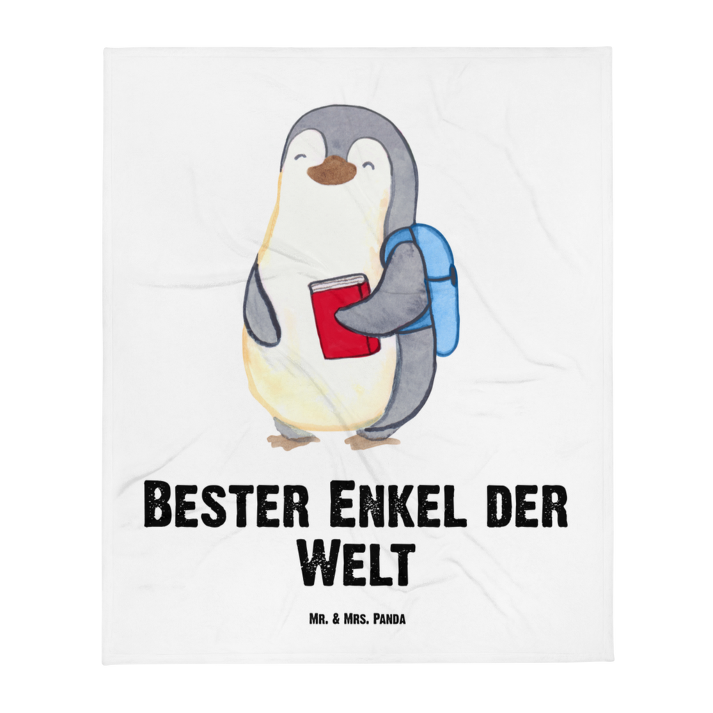 Kuscheldecke Pinguin Bester Enkel der Welt Enkel, Enkelkind, Enkelsohn, Oma, Opa, Kind von Tochter, Kind von Sohn, Taufe, Großsohn  Decke, Wohndecke, Tagesdecke, Wolldecke, Sofadecke  für, Dankeschön, Geschenk, Schenken, Geburtstag, Geburtstagsgeschenk, Geschenkidee, Danke, Bedanken, Mitbringsel, Freude machen, Geschenktipp