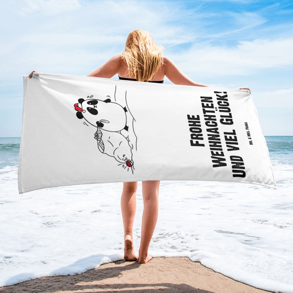 XL Badehandtuch Easy & Peasy Frohe Weihnachten  Handtuch, Badetuch, Duschtuch, Strandtuch, Saunatuch  