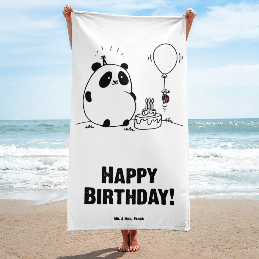 XL Badehandtuch Easy & Peasy Happy Birthday  Handtuch, Badetuch, Duschtuch, Strandtuch, Saunatuch  