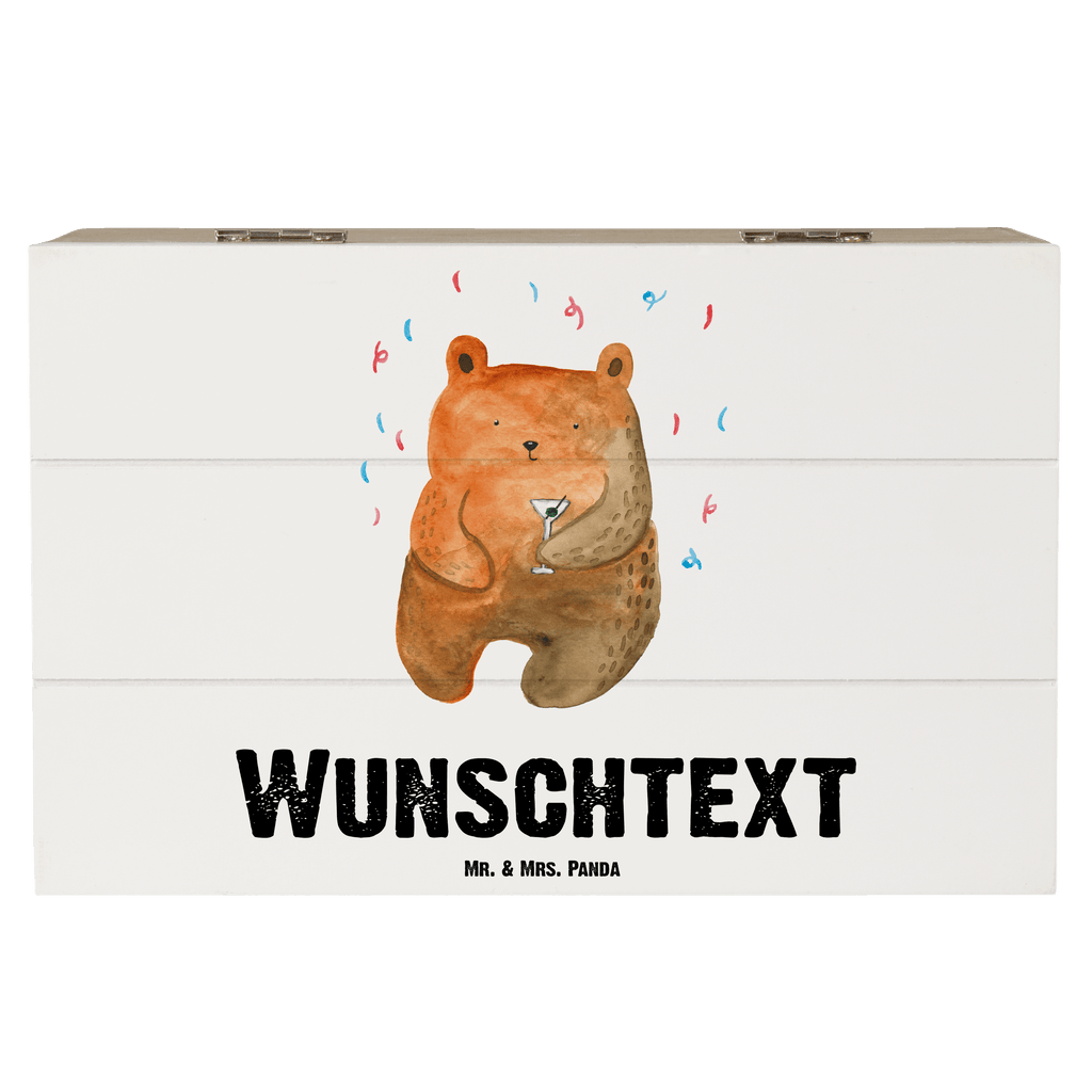 Personalisierte Holzkiste Bär Party Holzkiste mit Namen, Kiste mit Namen, Schatzkiste mit Namen, Truhe mit Namen, Schatulle mit Namen, Erinnerungsbox mit Namen, Erinnerungskiste, mit Namen, Dekokiste mit Namen, Aufbewahrungsbox mit Namen, Holzkiste Personalisiert, Kiste Personalisiert, Schatzkiste Personalisiert, Truhe Personalisiert, Schatulle Personalisiert, Erinnerungsbox Personalisiert, Erinnerungskiste Personalisiert, Dekokiste Personalisiert, Aufbewahrungsbox Personalisiert, Bär, Teddy, Teddybär, Geburtstag, Geburtstagsgeschenk, Geschenk, Party, Feiern, Abfeiern, Mitbringsel, Gute Laune, Lustig