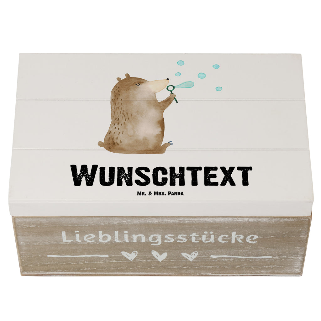Personalisierte Holzkiste Bär Seifenblasen Holzkiste mit Namen, Kiste mit Namen, Schatzkiste mit Namen, Truhe mit Namen, Schatulle mit Namen, Erinnerungsbox mit Namen, Erinnerungskiste, mit Namen, Dekokiste mit Namen, Aufbewahrungsbox mit Namen, Holzkiste Personalisiert, Kiste Personalisiert, Schatzkiste Personalisiert, Truhe Personalisiert, Schatulle Personalisiert, Erinnerungsbox Personalisiert, Erinnerungskiste Personalisiert, Dekokiste Personalisiert, Aufbewahrungsbox Personalisiert, Bär, Teddy, Teddybär, Seifenblasen Bär Lustig Sein Glücklich Traurig Happy