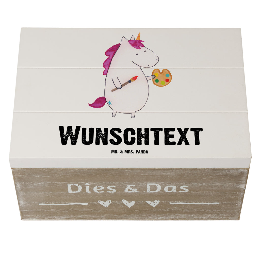 Personalisierte Holzkiste Einhorn Künstler Holzkiste mit Namen, Kiste mit Namen, Schatzkiste mit Namen, Truhe mit Namen, Schatulle mit Namen, Erinnerungsbox mit Namen, Erinnerungskiste, mit Namen, Dekokiste mit Namen, Aufbewahrungsbox mit Namen, Holzkiste Personalisiert, Kiste Personalisiert, Schatzkiste Personalisiert, Truhe Personalisiert, Schatulle Personalisiert, Erinnerungsbox Personalisiert, Erinnerungskiste Personalisiert, Dekokiste Personalisiert, Aufbewahrungsbox Personalisiert, Einhorn, Einhörner, Einhorn Deko, Pegasus, Unicorn, Englisch, Künstler, Artist, Malen, Zeichnen, Welt, Farbe, Stift, Pinsel, Geschenk, Maler