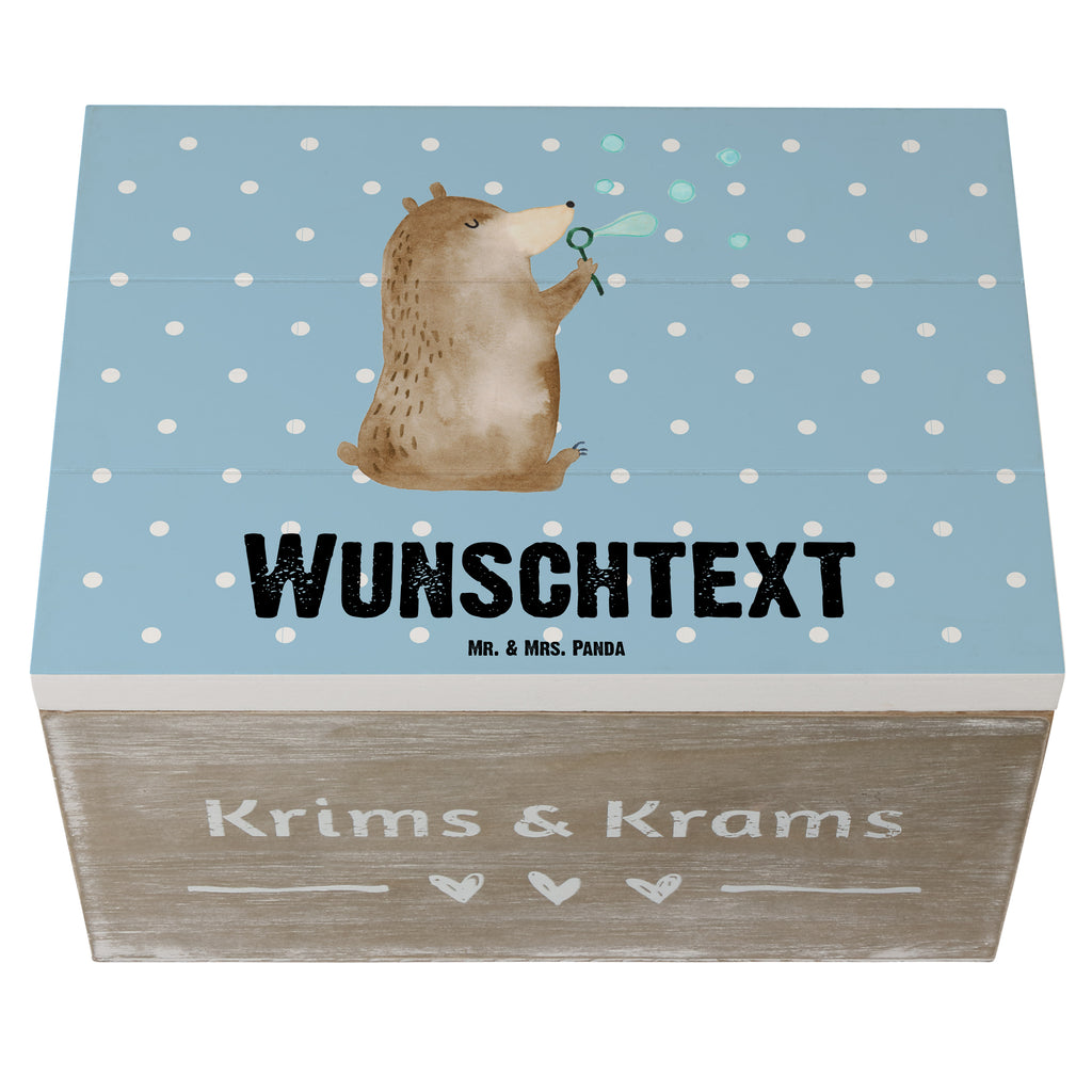 Personalisierte Holzkiste Bär Seifenblasen Holzkiste mit Namen, Kiste mit Namen, Schatzkiste mit Namen, Truhe mit Namen, Schatulle mit Namen, Erinnerungsbox mit Namen, Erinnerungskiste, mit Namen, Dekokiste mit Namen, Aufbewahrungsbox mit Namen, Holzkiste Personalisiert, Kiste Personalisiert, Schatzkiste Personalisiert, Truhe Personalisiert, Schatulle Personalisiert, Erinnerungsbox Personalisiert, Erinnerungskiste Personalisiert, Dekokiste Personalisiert, Aufbewahrungsbox Personalisiert, Bär, Teddy, Teddybär, Seifenblasen Bär Lustig Sein Glücklich Traurig Happy