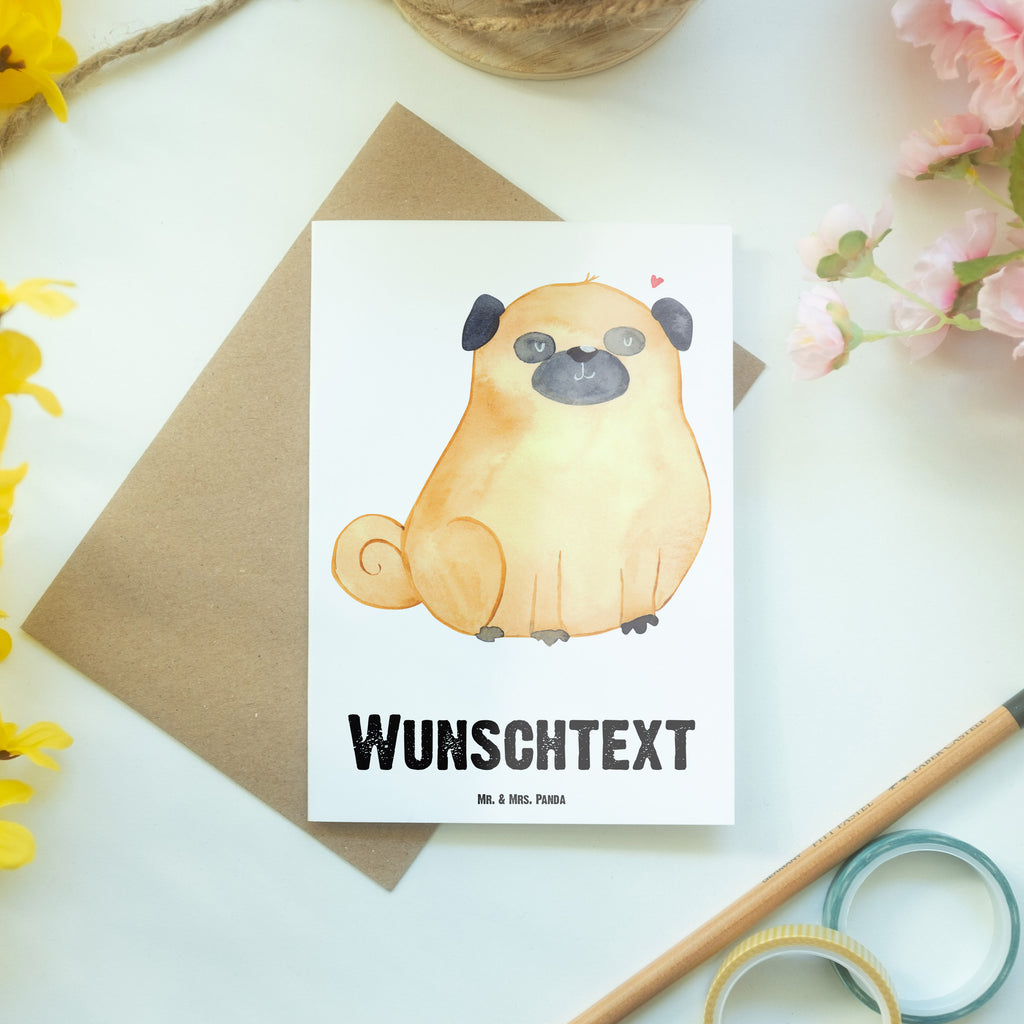 Personalisierte Grußkarte Mops Personalisierte Grußkarte, Personalisiertere Klappkarte, Personalisierte Einladungskarte, Personalisierte Glückwunschkarte, Personalisierte Hochzeitskarte, Personalisierte Geburtstagskarte, Grußkarte mit Namen, Grußkarte selber drucken, Grußkarte selbst gestalten, Grußkarte mit persönlichen Nachrichten, Grußkarte als Geldgeschenk, Grußkarten personalisiert, Hund, Hundemotiv, Haustier, Hunderasse, Tierliebhaber, Hundebesitzer, Sprüche, Mops, Liebe, Hundeliebe