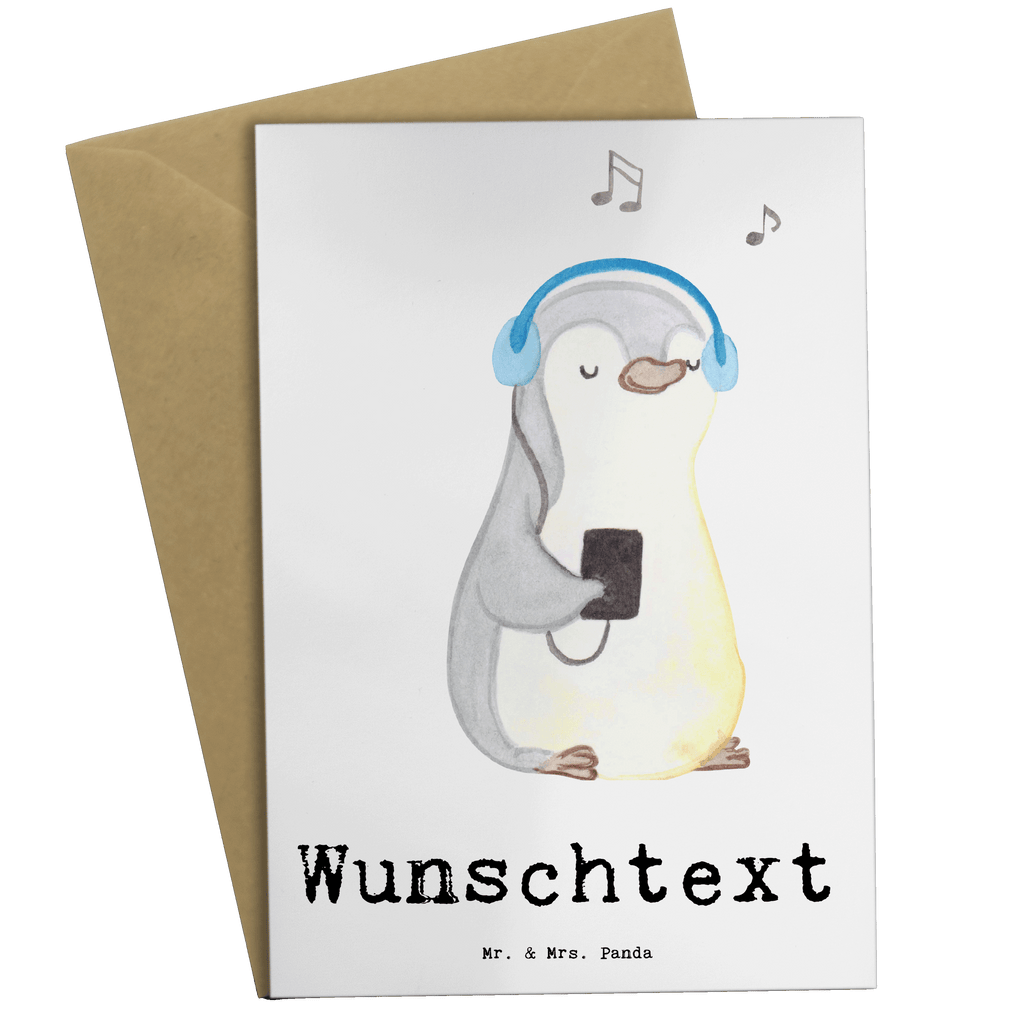 Personalisierte Grußkarte Pinguin Musik hören Medizin Personalisierte Grußkarte, Personalisiertere Klappkarte, Personalisierte Einladungskarte, Personalisierte Glückwunschkarte, Personalisierte Hochzeitskarte, Personalisierte Geburtstagskarte, Grußkarte mit Namen, Grußkarte selber drucken, Grußkarte selbst gestalten, Grußkarte mit persönlichen Nachrichten, Grußkarte als Geldgeschenk, Grußkarten personalisiert, Geschenk, Sport, Sportart, Hobby, Schenken, Danke, Dankeschön, Auszeichnung, Gewinn, Sportler, Musik hören, Lieblingssong