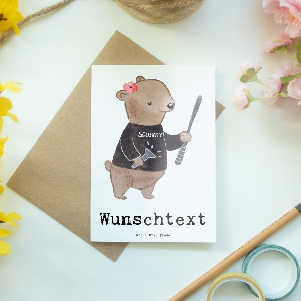 Personalisierte Grußkarte Security Mitarbeiterin aus Leidenschaft Personalisierte Grußkarte, Personalisiertere Klappkarte, Personalisierte Einladungskarte, Personalisierte Glückwunschkarte, Personalisierte Hochzeitskarte, Personalisierte Geburtstagskarte, Grußkarte mit Namen, Grußkarte selber drucken, Grußkarte selbst gestalten, Grußkarte mit persönlichen Nachrichten, Grußkarte als Geldgeschenk, Grußkarten personalisiert, Beruf, Ausbildung, Jubiläum, Abschied, Rente, Kollege, Kollegin, Geschenk, Schenken, Arbeitskollege, Mitarbeiter, Firma, Danke, Dankeschön