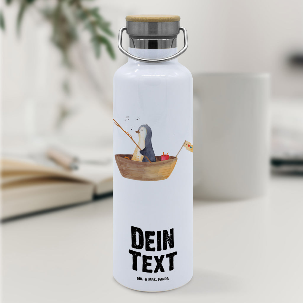Personalisierte Trinkflasche Pinguin Angelboot Personalisierte Trinkflasche, Trinkflasche mit Namen, Trinkflasche bedrucken, Flasche personalisiert, Trinkflasch mit Aufdruck, Trinkflasche Werbegeschenk, Namensaufdruck Trinkflasche, Sportflasche personalisiert, Trinkflasche Sport, Pinguin, Pinguine, Angeln, Boot, Angelboot, Lebenslust, Leben, genießen, Motivation, Neustart, Neuanfang, Trennung, Scheidung, Geschenkidee Liebeskummer