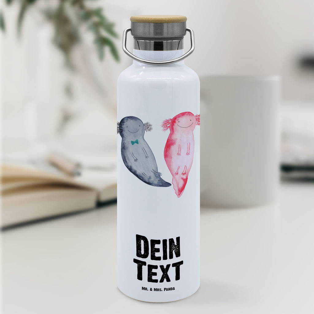 Personalisierte Trinkflasche Axolotl Axel+Lotte Personalisierte Trinkflasche, Trinkflasche mit Namen, Trinkflasche bedrucken, Flasche personalisiert, Trinkflasch mit Aufdruck, Trinkflasche Werbegeschenk, Namensaufdruck Trinkflasche, Sportflasche personalisiert, Trinkflasche Sport, Axolotl, Molch, Axolot, Schwanzlurch, Lurch, Lurche, Liebe, große Liebe, Liebesbeweis, Freund, Verlobter, Ehemann, Jahrestag, Valentinstag