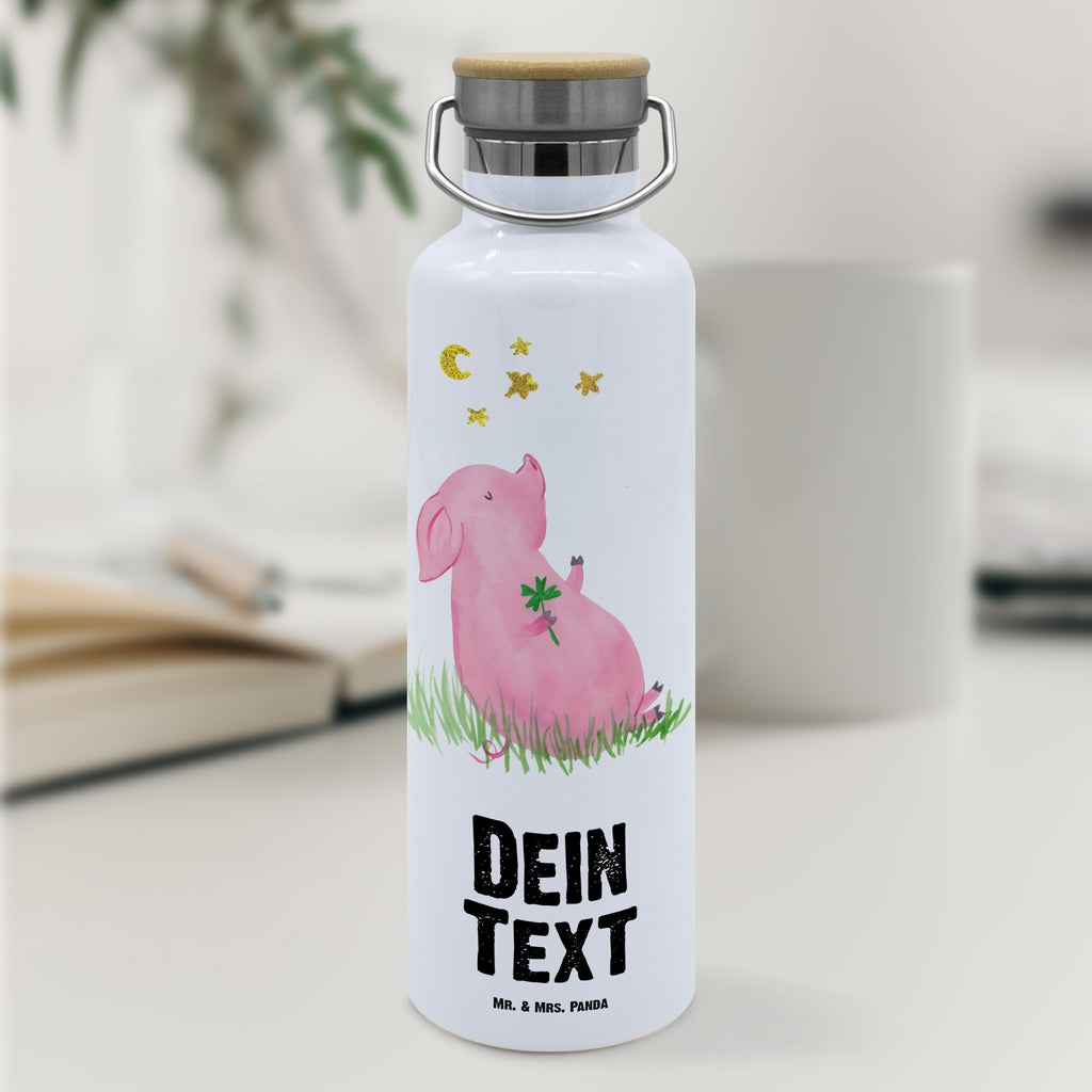 Personalisierte Trinkflasche Glücksschwein Personalisierte Trinkflasche, Trinkflasche mit Namen, Trinkflasche bedrucken, Flasche personalisiert, Trinkflasch mit Aufdruck, Trinkflasche Werbegeschenk, Namensaufdruck Trinkflasche, Sportflasche personalisiert, Trinkflasche Sport, Tiermotive, Gute Laune, lustige Sprüche, Tiere, Glücksschwein. Glück, Schwein, Schweinchen, Sterne, Sernchen, Ziele, Träume, Motivation, Glücksbringer