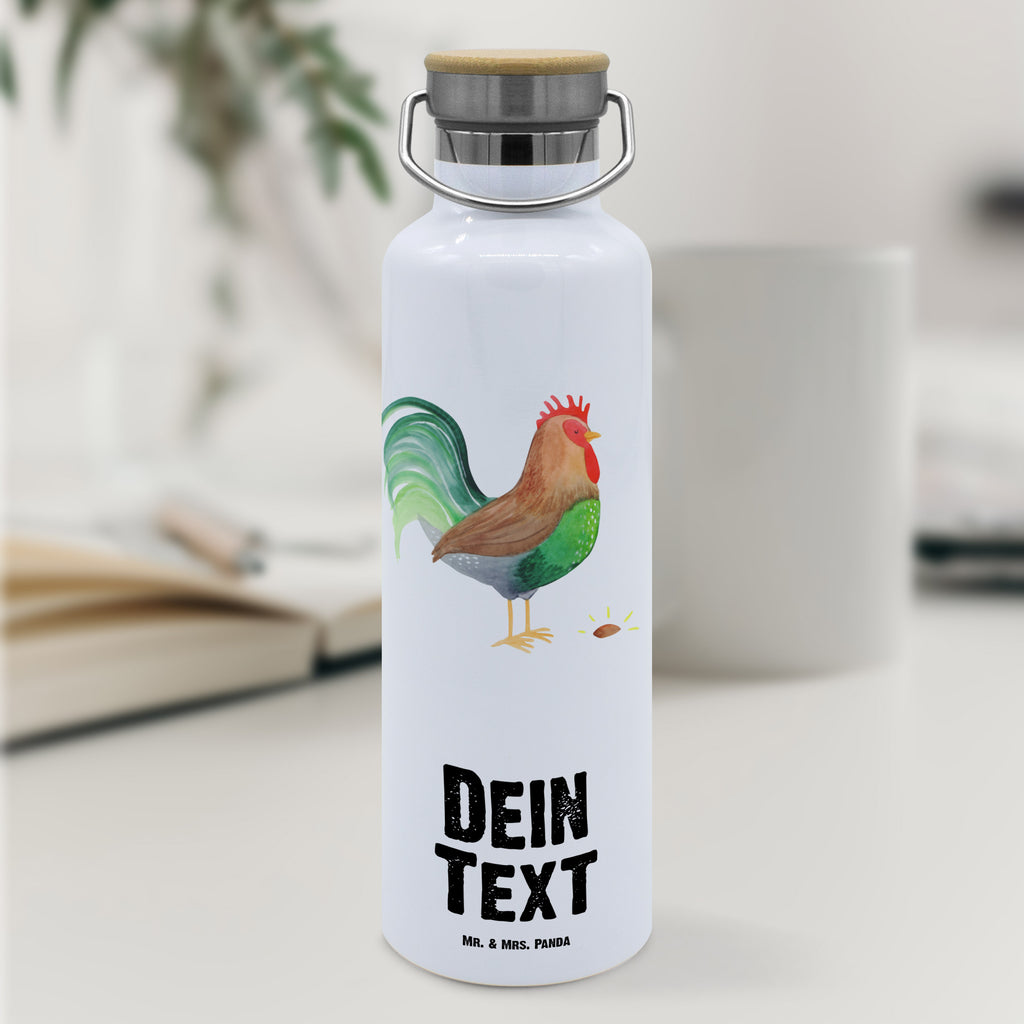 Personalisierte Trinkflasche Hahn mit Korn Personalisierte Trinkflasche, Trinkflasche mit Namen, Trinkflasche bedrucken, Flasche personalisiert, Trinkflasch mit Aufdruck, Trinkflasche Werbegeschenk, Namensaufdruck Trinkflasche, Sportflasche personalisiert, Trinkflasche Sport, Bauernhof, Hoftiere, Landwirt, Landwirtin, Hahn, Korn, Henne, Eier, Natur