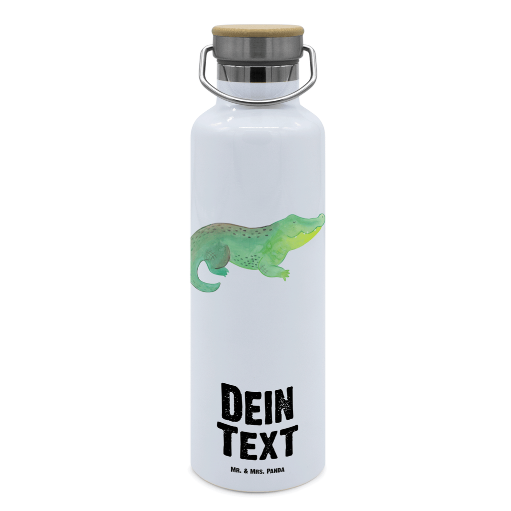 Personalisierte Trinkflasche Krokodil Personalisierte Trinkflasche, Trinkflasche mit Namen, Trinkflasche bedrucken, Flasche personalisiert, Trinkflasch mit Aufdruck, Trinkflasche Werbegeschenk, Namensaufdruck Trinkflasche, Sportflasche personalisiert, Trinkflasche Sport, Meerestiere, Meer, Urlaub, Krokodil, Krokodile, verrückt sein, spontan sein, Abenteuerlust, Reiselust, Freundin, beste Freundin, Lieblingsmensch