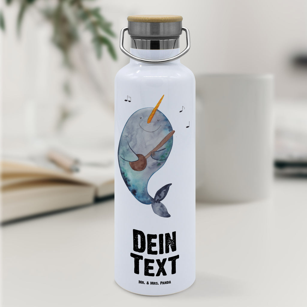 Personalisierte Trinkflasche Narwal Gitarre Personalisierte Trinkflasche, Trinkflasche mit Namen, Trinkflasche bedrucken, Flasche personalisiert, Trinkflasch mit Aufdruck, Trinkflasche Werbegeschenk, Namensaufdruck Trinkflasche, Sportflasche personalisiert, Trinkflasche Sport, Meerestiere, Meer, Urlaub, Narwal, Wal, Tanzen, Probleme, Problemlösung, Frust, Gespräche, Gitarre