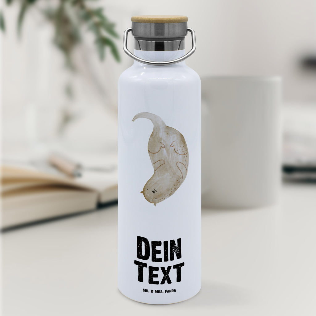 Personalisierte Trinkflasche Otter kopfüber Personalisierte Trinkflasche, Trinkflasche mit Namen, Trinkflasche bedrucken, Flasche personalisiert, Trinkflasch mit Aufdruck, Trinkflasche Werbegeschenk, Namensaufdruck Trinkflasche, Sportflasche personalisiert, Trinkflasche Sport, Otter, Fischotter, Seeotter, Otter Seeotter See Otter