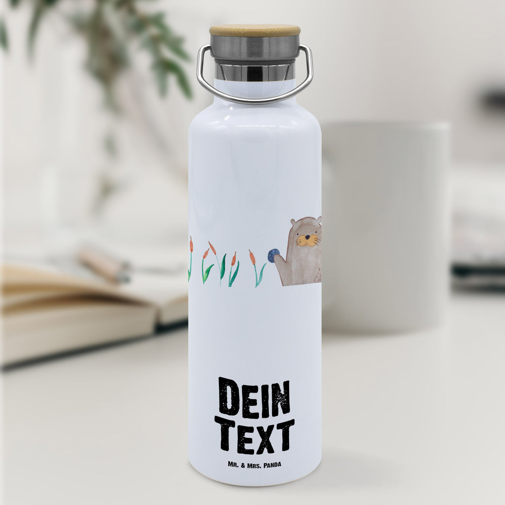 Personalisierte Trinkflasche Otter mit Stein Personalisierte Trinkflasche, Trinkflasche mit Namen, Trinkflasche bedrucken, Flasche personalisiert, Trinkflasch mit Aufdruck, Trinkflasche Werbegeschenk, Namensaufdruck Trinkflasche, Sportflasche personalisiert, Trinkflasche Sport, Otter, Fischotter, Seeotter, Otter Seeotter See Otter