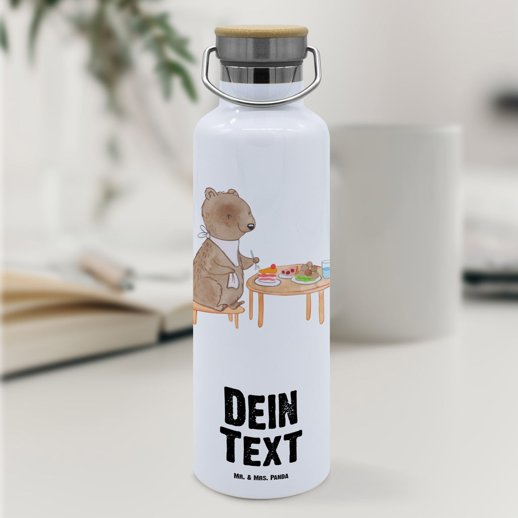 Personalisierte Trinkflasche Bär Essen gehen Tage Personalisierte Trinkflasche, Trinkflasche mit Namen, Trinkflasche bedrucken, Flasche personalisiert, Trinkflasch mit Aufdruck, Trinkflasche Werbegeschenk, Namensaufdruck Trinkflasche, Sportflasche personalisiert, Trinkflasche Sport, Geschenk, Sport, Sportart, Hobby, Schenken, Danke, Dankeschön, Auszeichnung, Gewinn, Sportler, Essen gehen, Essen, Restaurant, Restaurantbesuch