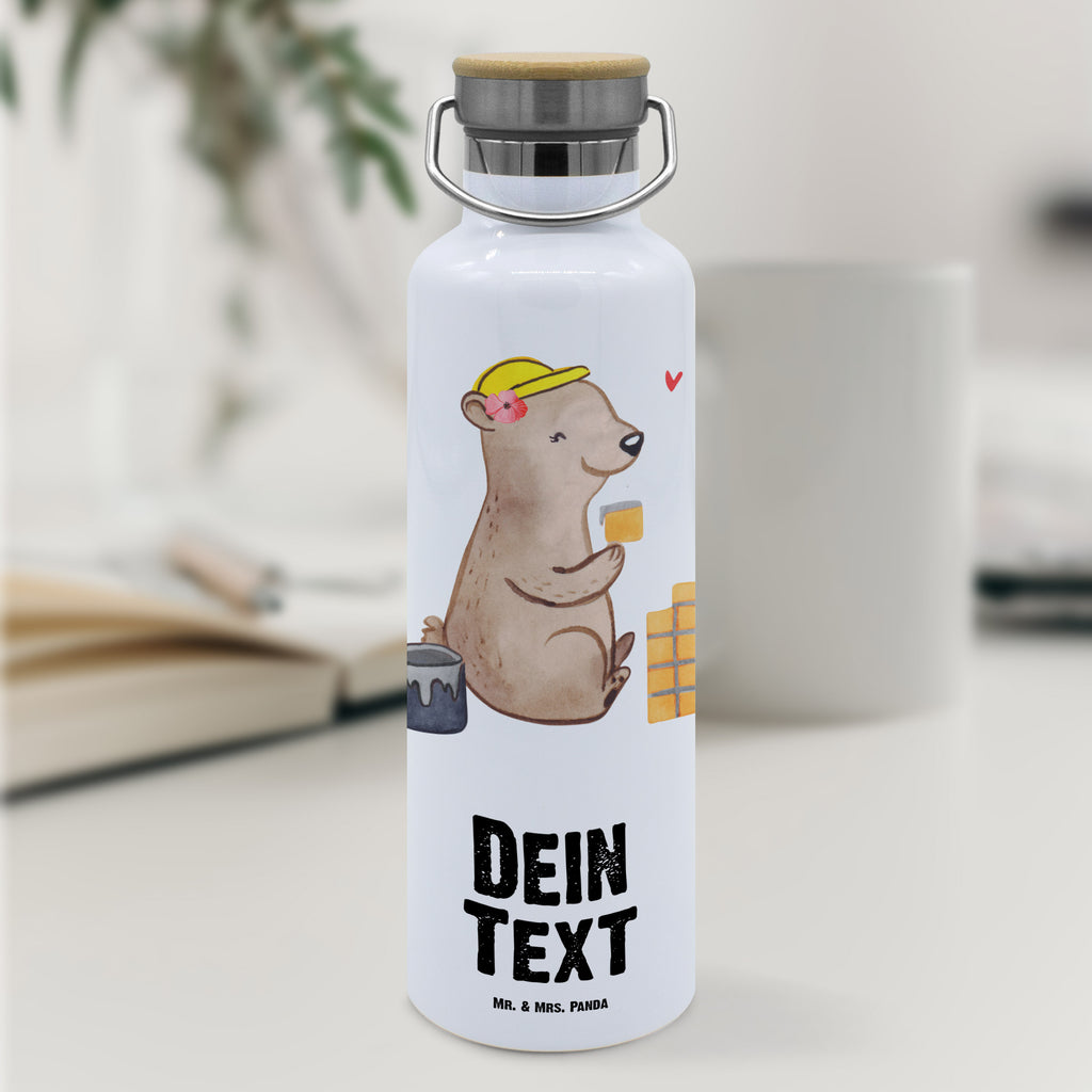 Personalisierte Trinkflasche Maurerin mit Herz Personalisierte Trinkflasche, Trinkflasche mit Namen, Trinkflasche bedrucken, Flasche personalisiert, Trinkflasch mit Aufdruck, Trinkflasche Werbegeschenk, Namensaufdruck Trinkflasche, Sportflasche personalisiert, Trinkflasche Sport, Beruf, Ausbildung, Jubiläum, Abschied, Rente, Kollege, Kollegin, Geschenk, Schenken, Arbeitskollege, Mitarbeiter, Firma, Danke, Dankeschön, Maurerin, Maurermeisterin, Gesellenprüfung, Handwerkerin, Maurerbetrieb