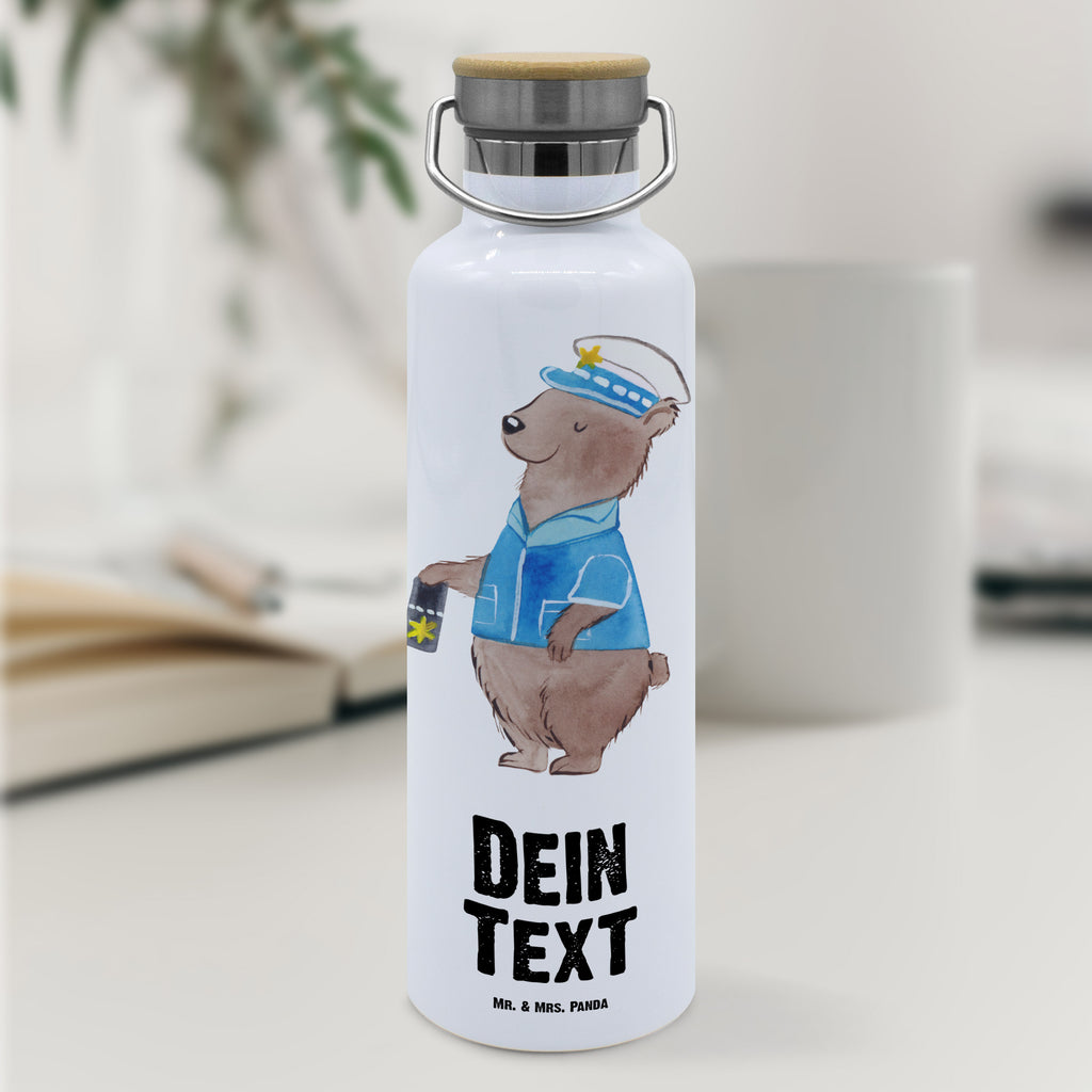 Personalisierte Trinkflasche Polizeivollzugsbeamter mit Herz Personalisierte Trinkflasche, Trinkflasche mit Namen, Trinkflasche bedrucken, Flasche personalisiert, Trinkflasch mit Aufdruck, Trinkflasche Werbegeschenk, Namensaufdruck Trinkflasche, Sportflasche personalisiert, Trinkflasche Sport, Beruf, Ausbildung, Jubiläum, Abschied, Rente, Kollege, Kollegin, Geschenk, Schenken, Arbeitskollege, Mitarbeiter, Firma, Danke, Dankeschön, Polizeivollzugsbeamter, Polizist, Polizei