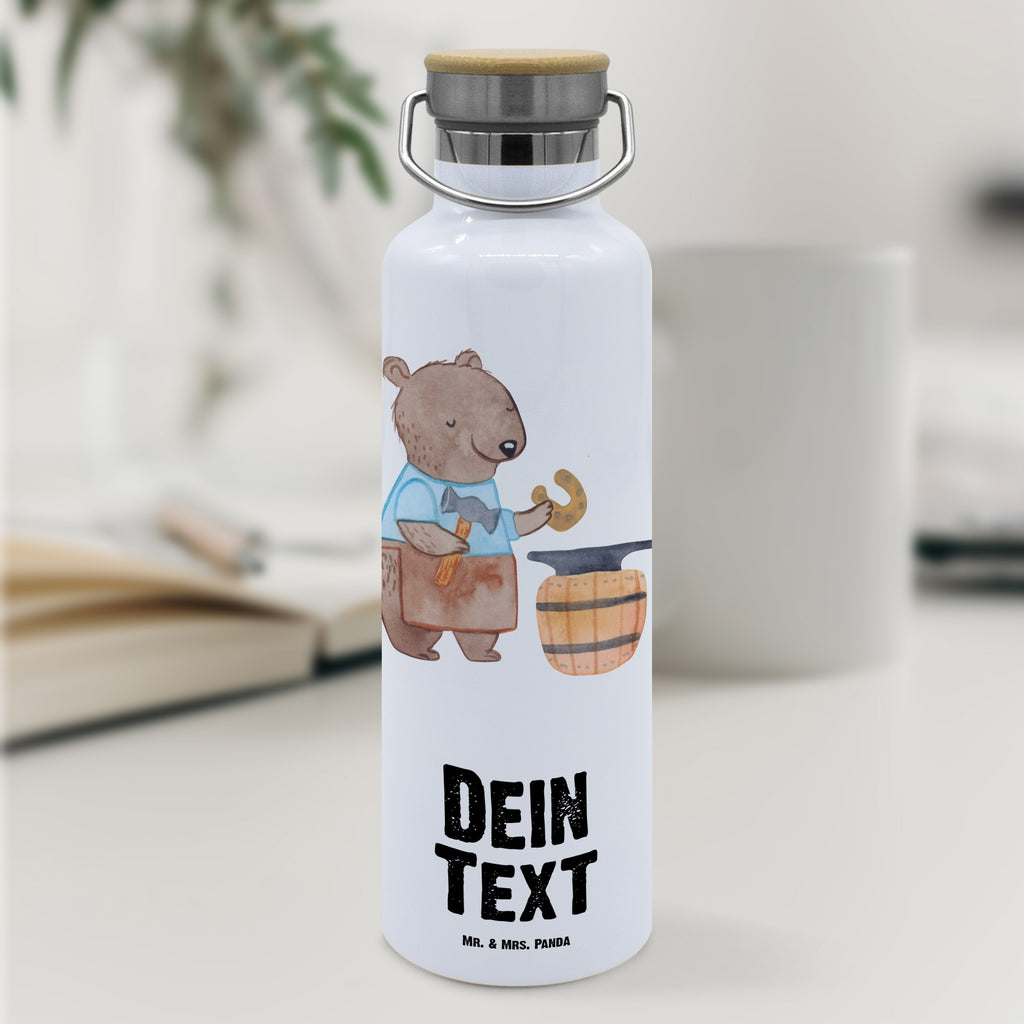 Personalisierte Trinkflasche Schmied mit Herz Personalisierte Trinkflasche, Trinkflasche mit Namen, Trinkflasche bedrucken, Flasche personalisiert, Trinkflasch mit Aufdruck, Trinkflasche Werbegeschenk, Namensaufdruck Trinkflasche, Sportflasche personalisiert, Trinkflasche Sport, Beruf, Ausbildung, Jubiläum, Abschied, Rente, Kollege, Kollegin, Geschenk, Schenken, Arbeitskollege, Mitarbeiter, Firma, Danke, Dankeschön