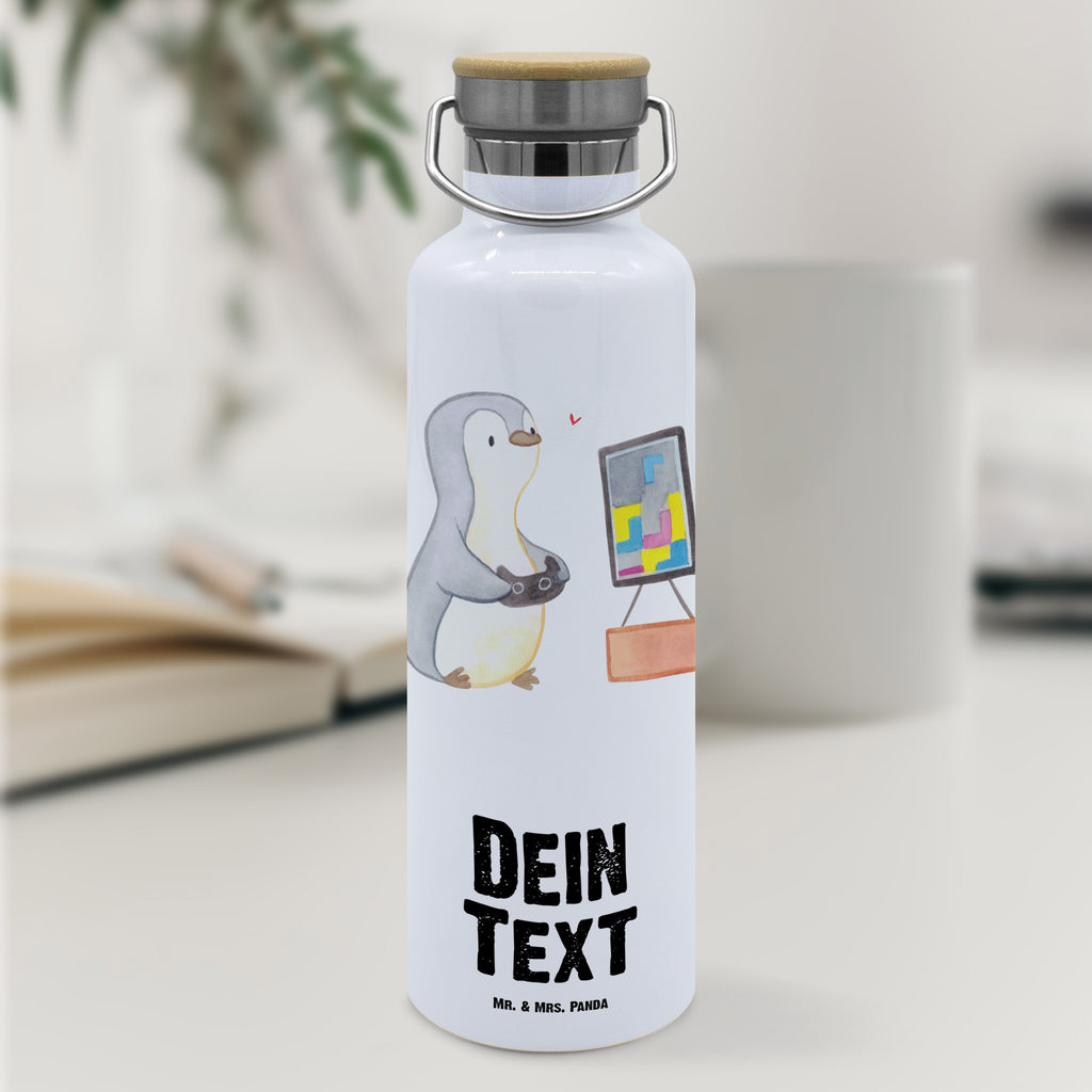 Personalisierte Trinkflasche Pinguin Zocken Tage Personalisierte Trinkflasche, Trinkflasche mit Namen, Trinkflasche bedrucken, Flasche personalisiert, Trinkflasch mit Aufdruck, Trinkflasche Werbegeschenk, Namensaufdruck Trinkflasche, Sportflasche personalisiert, Trinkflasche Sport, Geschenk, Sport, Sportart, Hobby, Schenken, Danke, Dankeschön, Auszeichnung, Gewinn, Sportler, Zocken, Gaming, Videospiele, Videogames