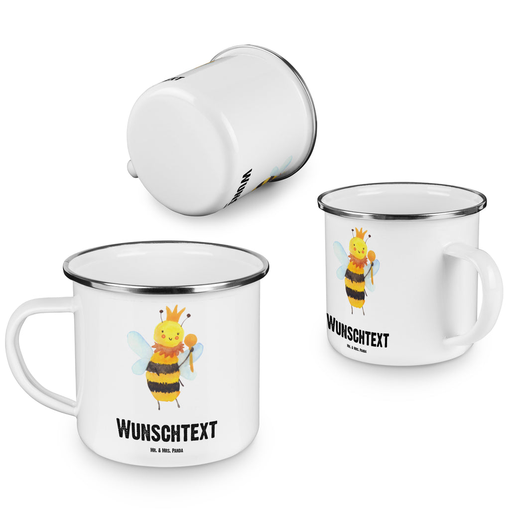 Personalisierte Emaille Tasse Biene König Emaille Tasse personalisiert, Emaille Tasse mit Namen, Campingtasse personalisiert, Namenstasse, Campingtasse bedrucken, Campinggeschirr personalsisert, Biene, Wespe, Hummel
