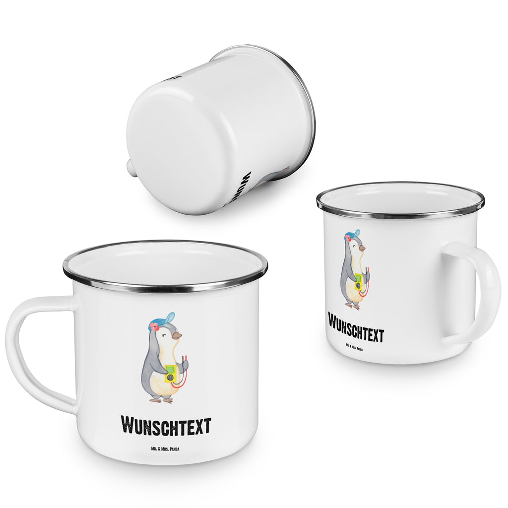 Personalisierte Emaille Tasse Elektrikerin mit Herz Emaille Tasse personalisiert, Emaille Tasse mit Namen, Campingtasse personalisiert, Namenstasse, Campingtasse bedrucken, Campinggeschirr personalsisert, Beruf, Ausbildung, Jubiläum, Abschied, Rente, Kollege, Kollegin, Geschenk, Schenken, Arbeitskollege, Mitarbeiter, Firma, Danke, Dankeschön, Elektrikerin, Elektronmonteurin, Elektrotechnikerin, Elektroinstallateurin, Elektromeisterin, Gesellenprüfung