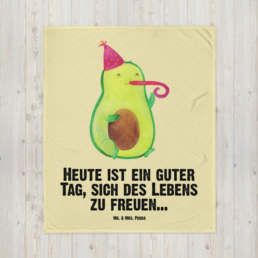 Babydecke Avocado Partyhupe Babydecke, Babygeschenk, Geschenk Geburt, Babyecke Kuscheldecke, Krabbeldecke, Avocado, Veggie, Vegan, Gesund, Party, Feierlichkeit, Feier, Fete, Geburtstag, Gute Laune, Tröte
