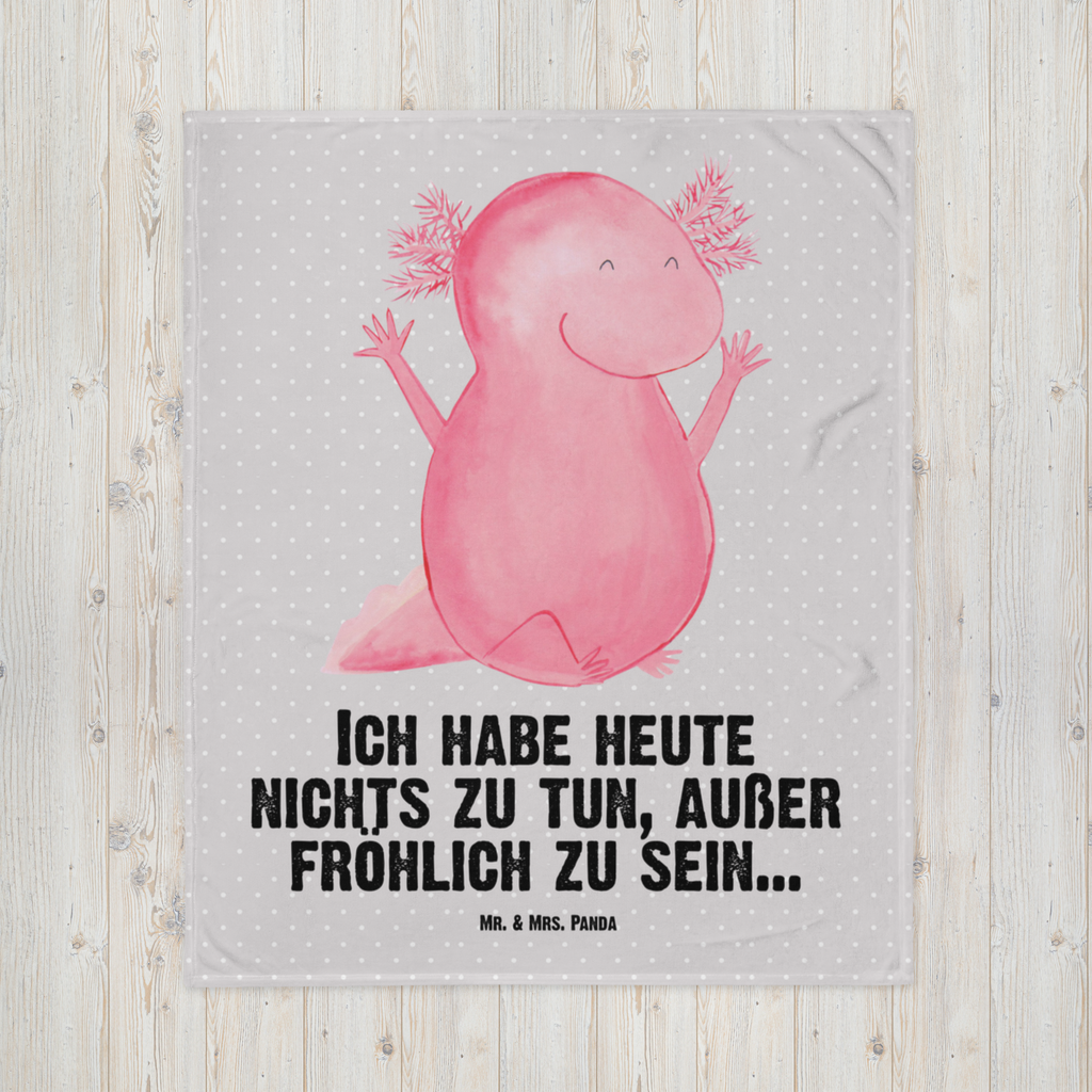 Babydecke Axolotl Hurra Axolotl, Axolot, Schwanzlurch, Lurch, Lurche, fröhlich, Spaß, Freude, Motivation, Zufriedenheit Babydecke, Babygeschenk, Geschenk Geburt, Babyecke Kuscheldecke, Krabbeldecke  Axolotl, Molch