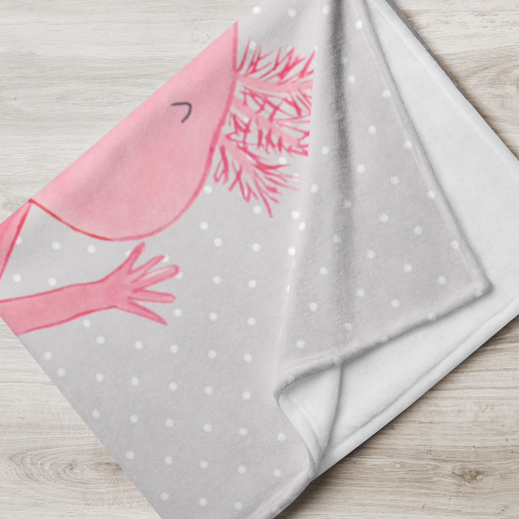 Babydecke Axolotl Hurra Axolotl, Axolot, Schwanzlurch, Lurch, Lurche, fröhlich, Spaß, Freude, Motivation, Zufriedenheit Babydecke, Babygeschenk, Geschenk Geburt, Babyecke Kuscheldecke, Krabbeldecke  Axolotl, Molch