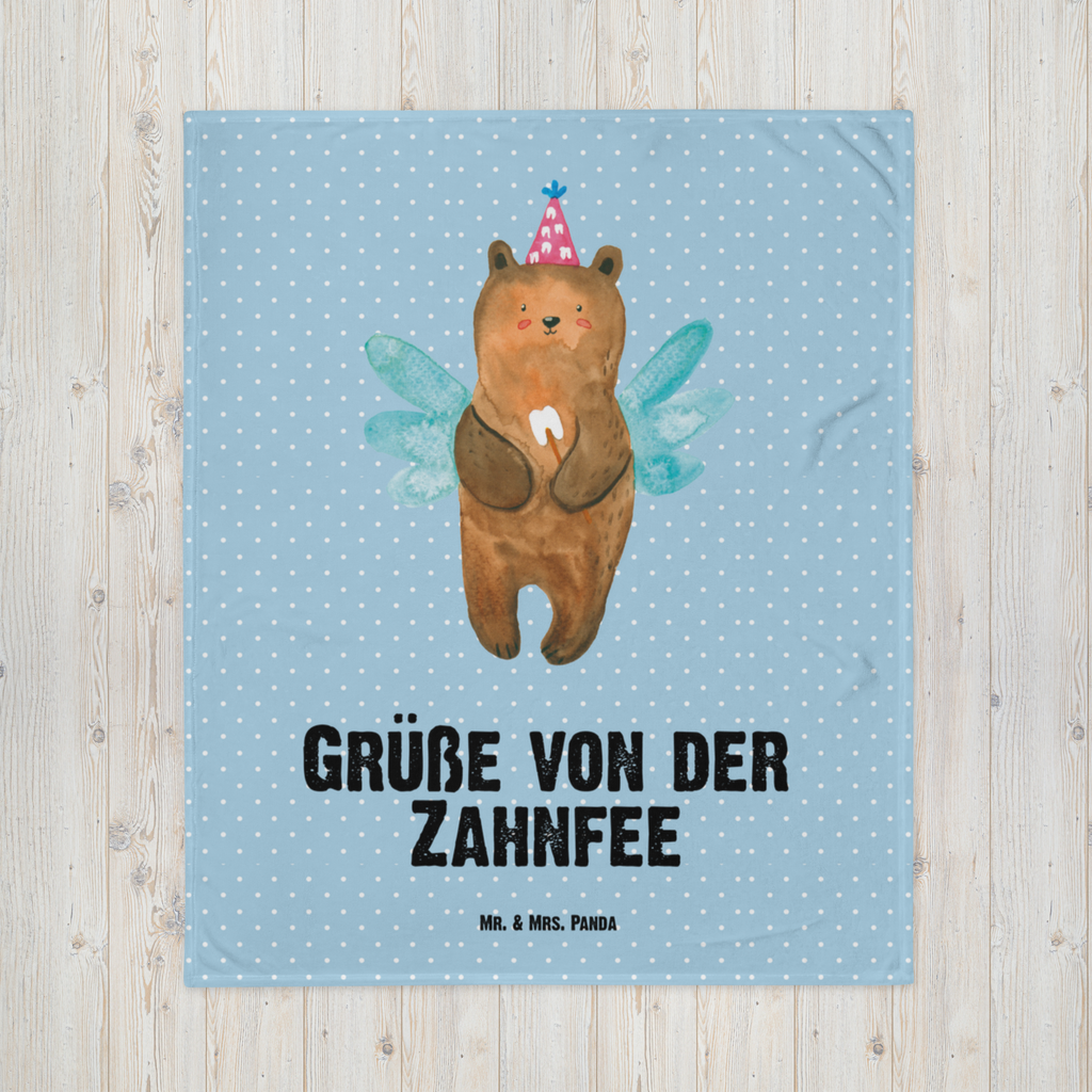 Babydecke Zahnfee Bär Babydecke, Babygeschenk, Geschenk Geburt, Babyecke Kuscheldecke, Krabbeldecke, Bär, Teddy, Teddybär, Zahnfee, Fee, Milchzahn, Erster Zahn