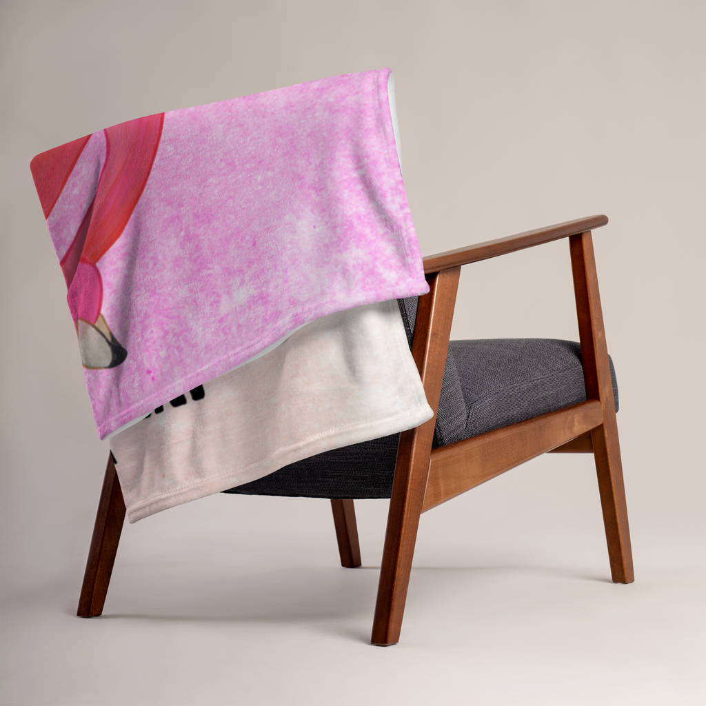 Babydecke Flamingo stolz Flamingo, stolz, Freude, Selbstliebe, Selbstakzeptanz, Freundin, beste Freundin, Tochter, Mama, Schwester, Babydecke, Babygeschenk, Geschenk Geburt, Babyecke Kuscheldecke, Krabbeldecke  Flamingo
