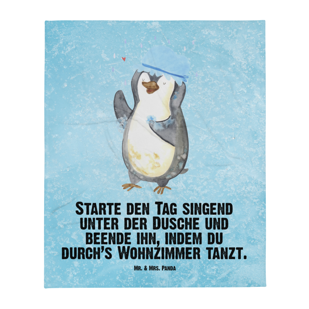 Babydecke Pinguin duscht Pinguin, Pinguine, Dusche, duschen, Lebensmotto, Motivation, Neustart, Neuanfang, glücklich sein,  Babydecke, Babygeschenk, Geschenk Geburt, Babyecke Kuscheldecke, Krabbeldecke  Pinguin